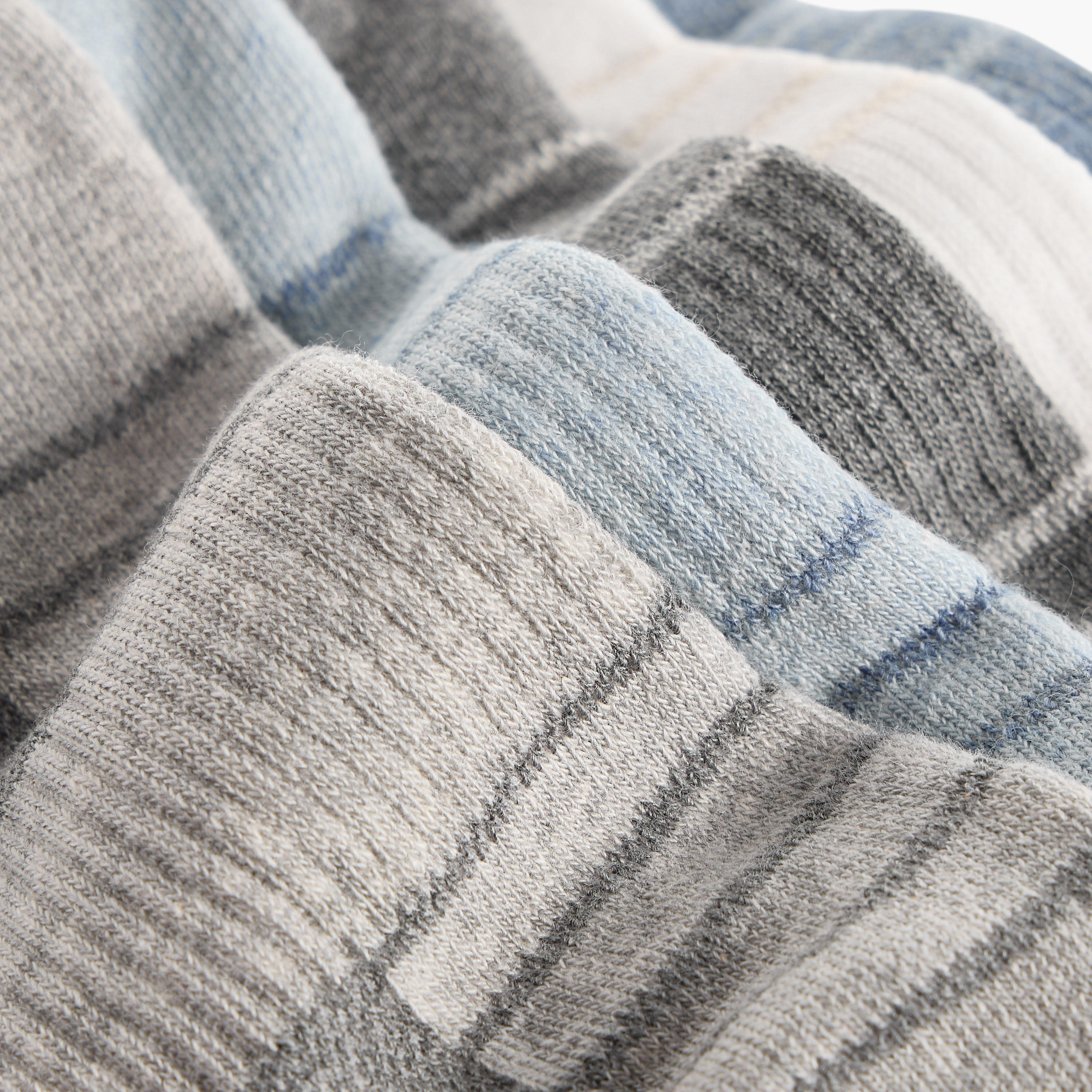 طقم جوارب 5 أزواج مخططة نصف تيري بطول الكاحل-men-socks-image-3