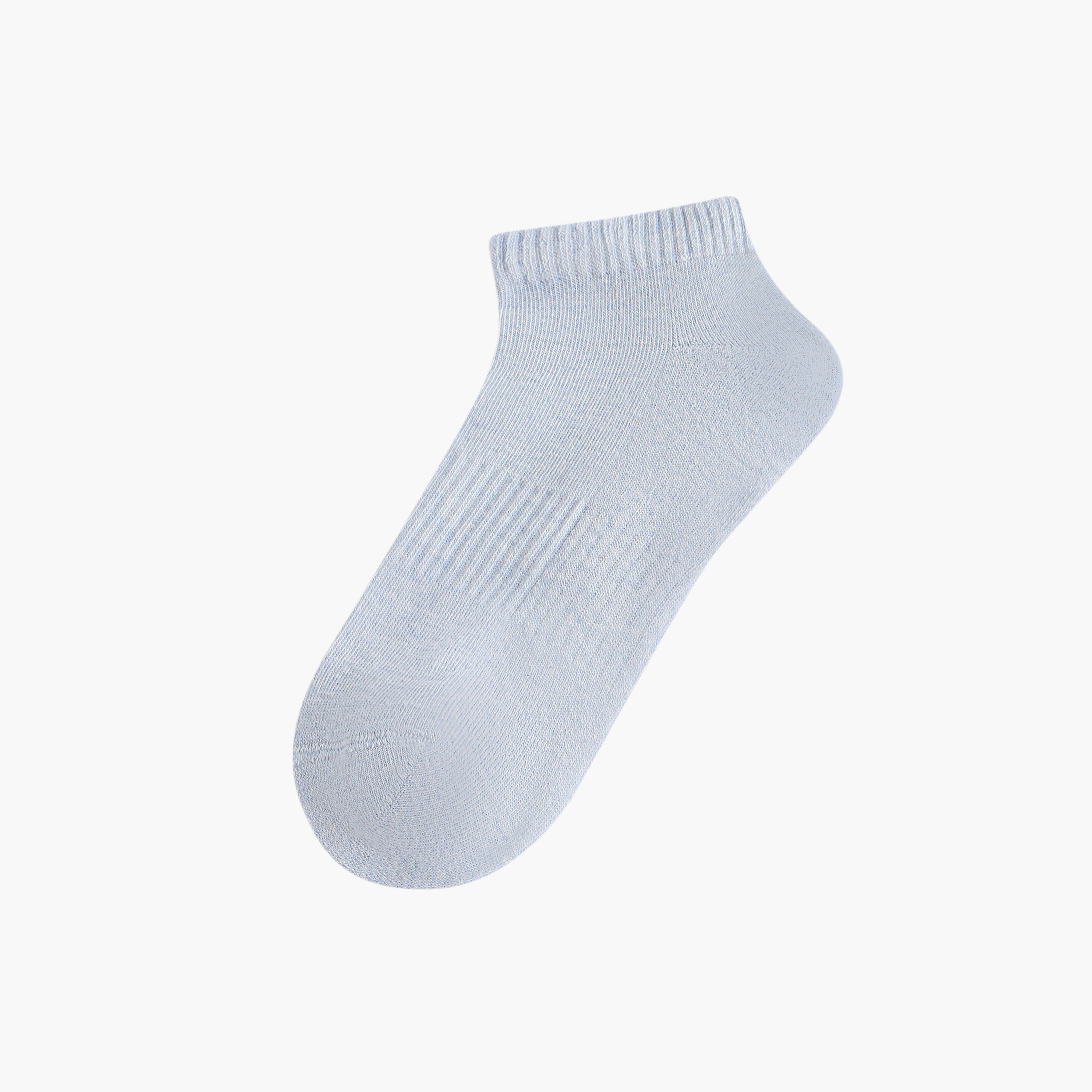 طقم جوارب 5 أزواج نصف تيري بارزة الملمس بطول الكاحل-men-socks-image-2