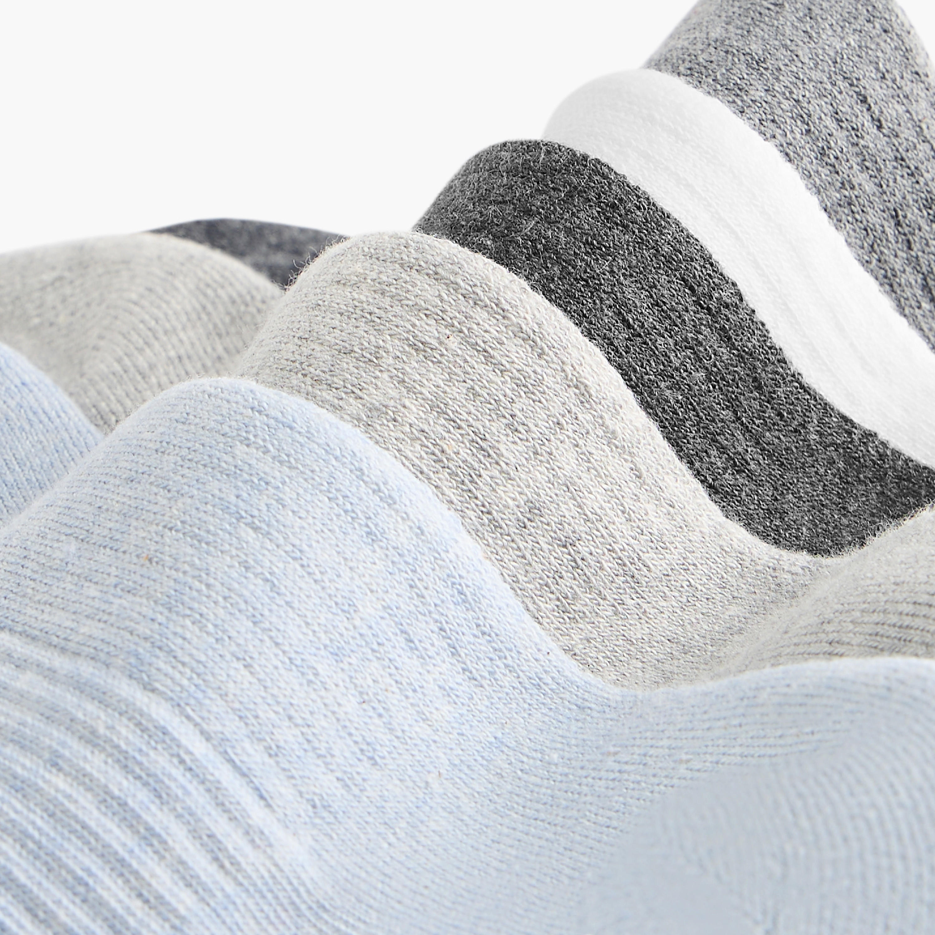 طقم جوارب 5 أزواج نصف تيري بارزة الملمس بطول الكاحل-men-socks-image-4