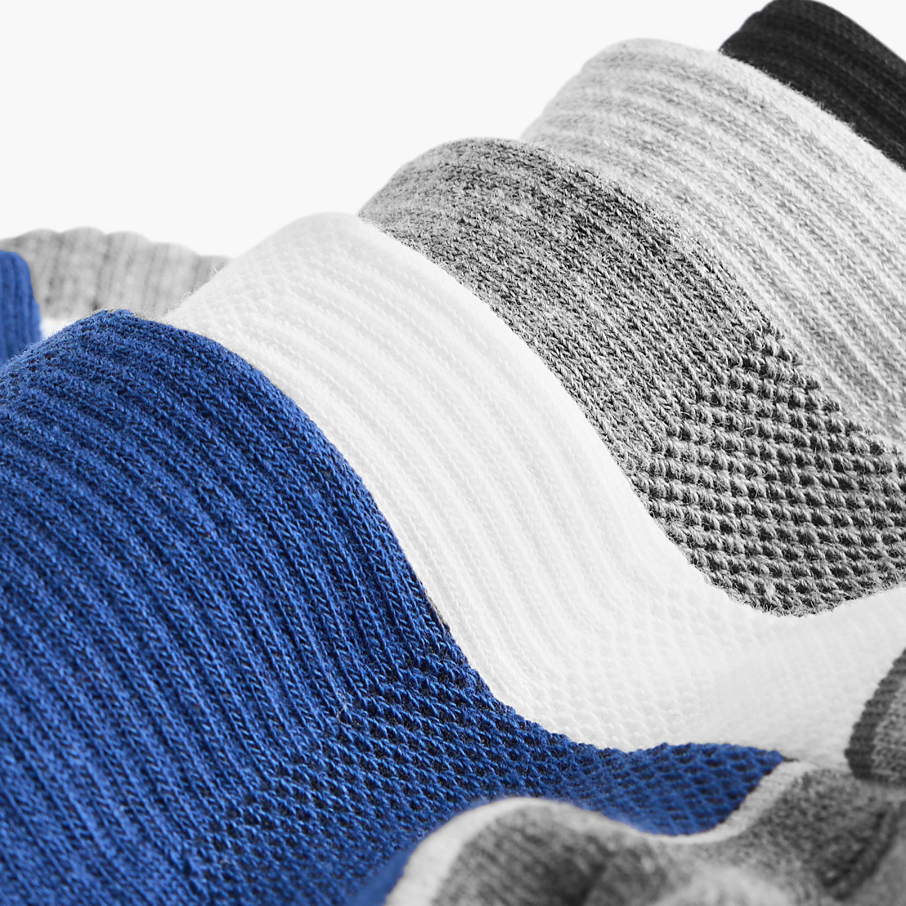 طقم جوارب نصف تيري 5 أزواج بطول الكاحل وقوالب ملونة-men-socks-image-4