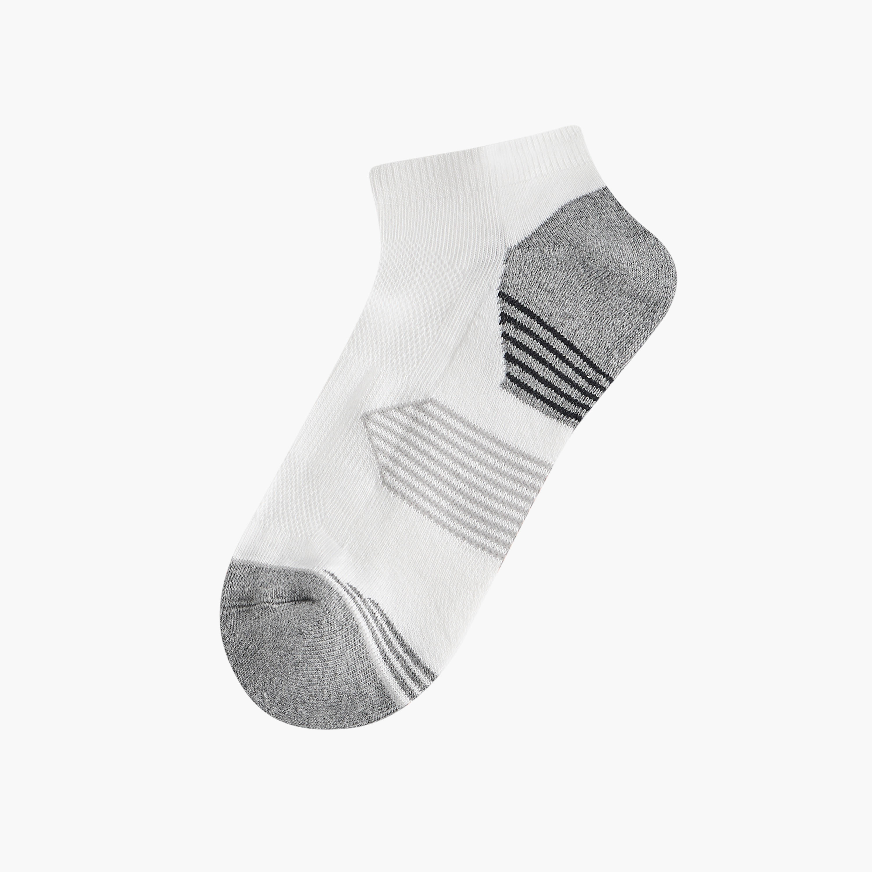 طقم جوارب 3 أزواج نصف تيري بطول الكاحل وطبعات-men-socks-image-2