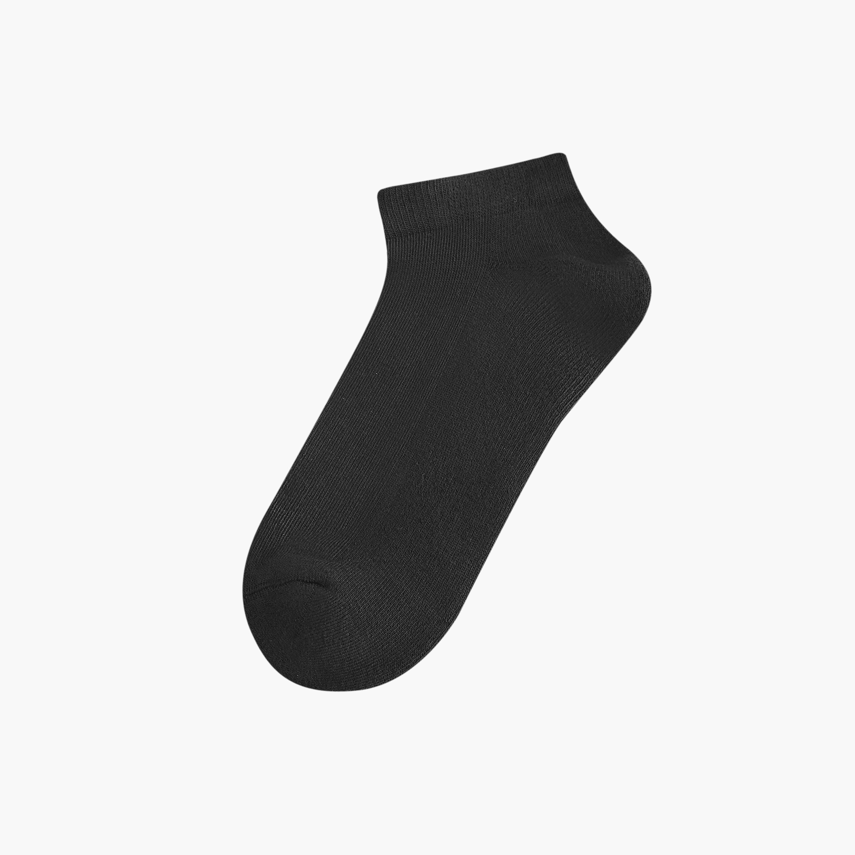 طقم جوارب 3 أزواج نصف تيري بارزة الملمس بطول الكاحل-men-socks-image-2