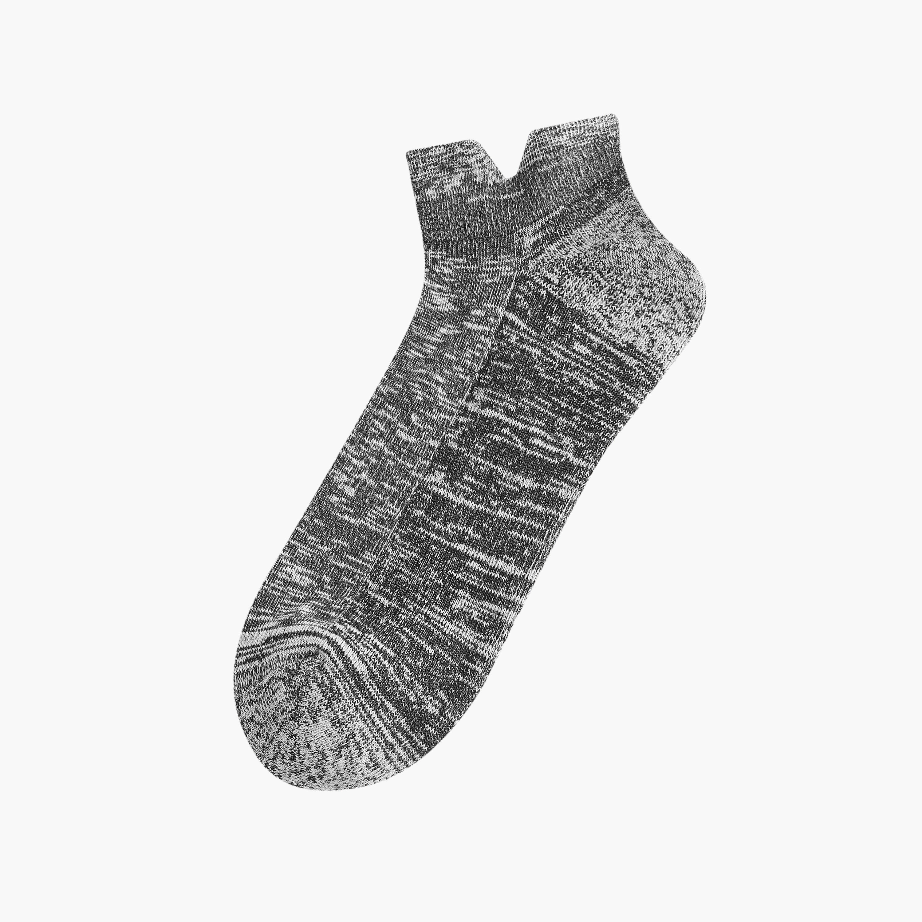 طقم جوارب 3 أزواج نصف تيري بطول الكاحل وطبعات-men-socks-image-2