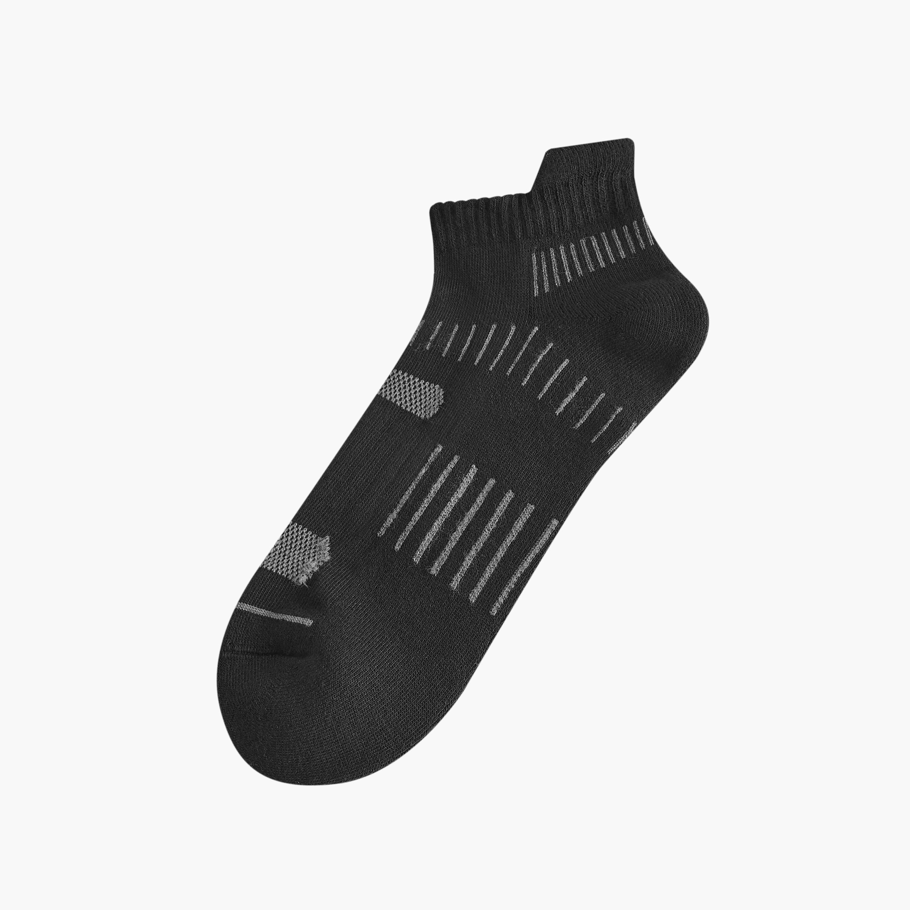 طقم جوارب 3 أزواج نصف تيري بطول الكاحل وطبعات-men-socks-image-2