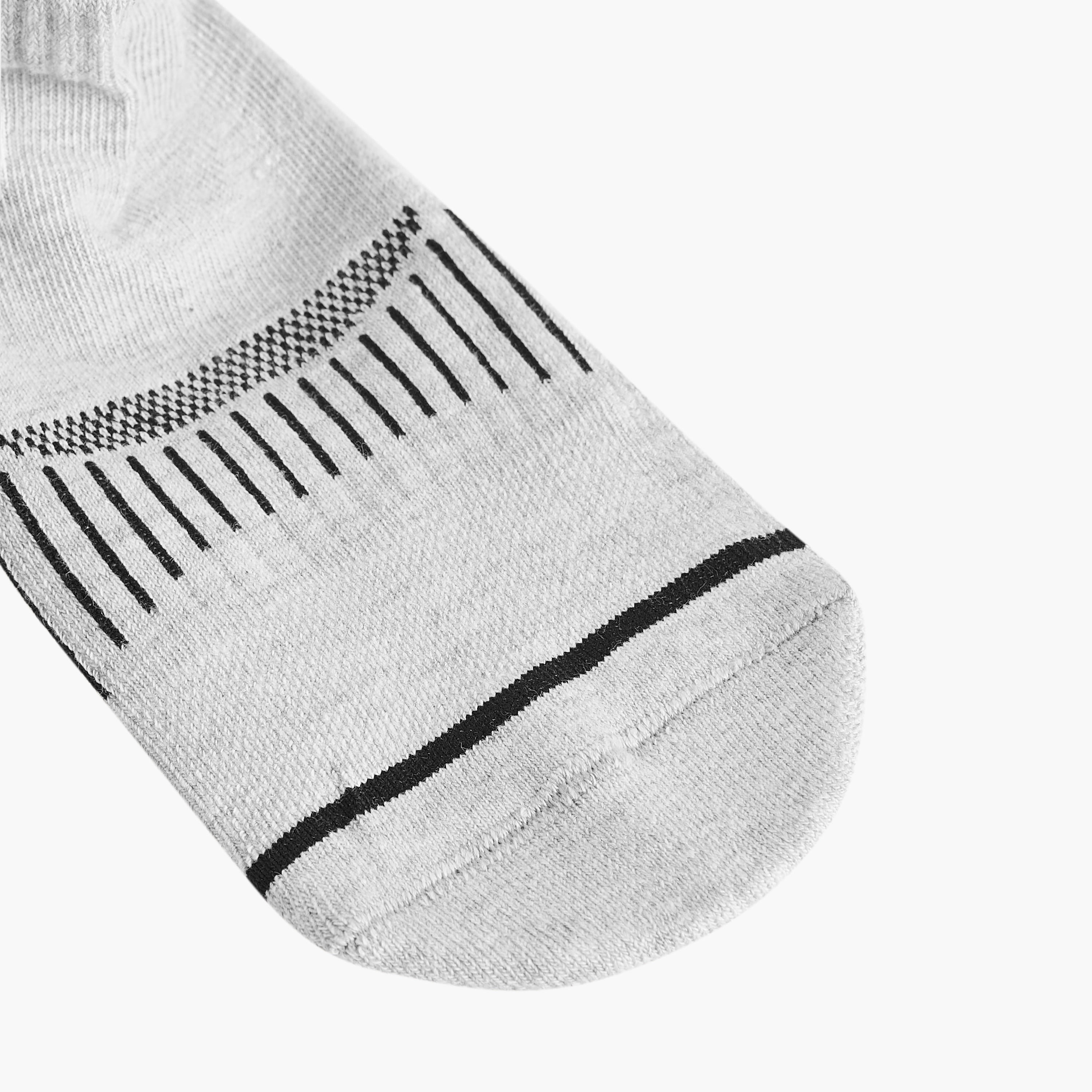 طقم جوارب 3 أزواج نصف تيري مخططة بطول الكاحل-men-socks-image-3