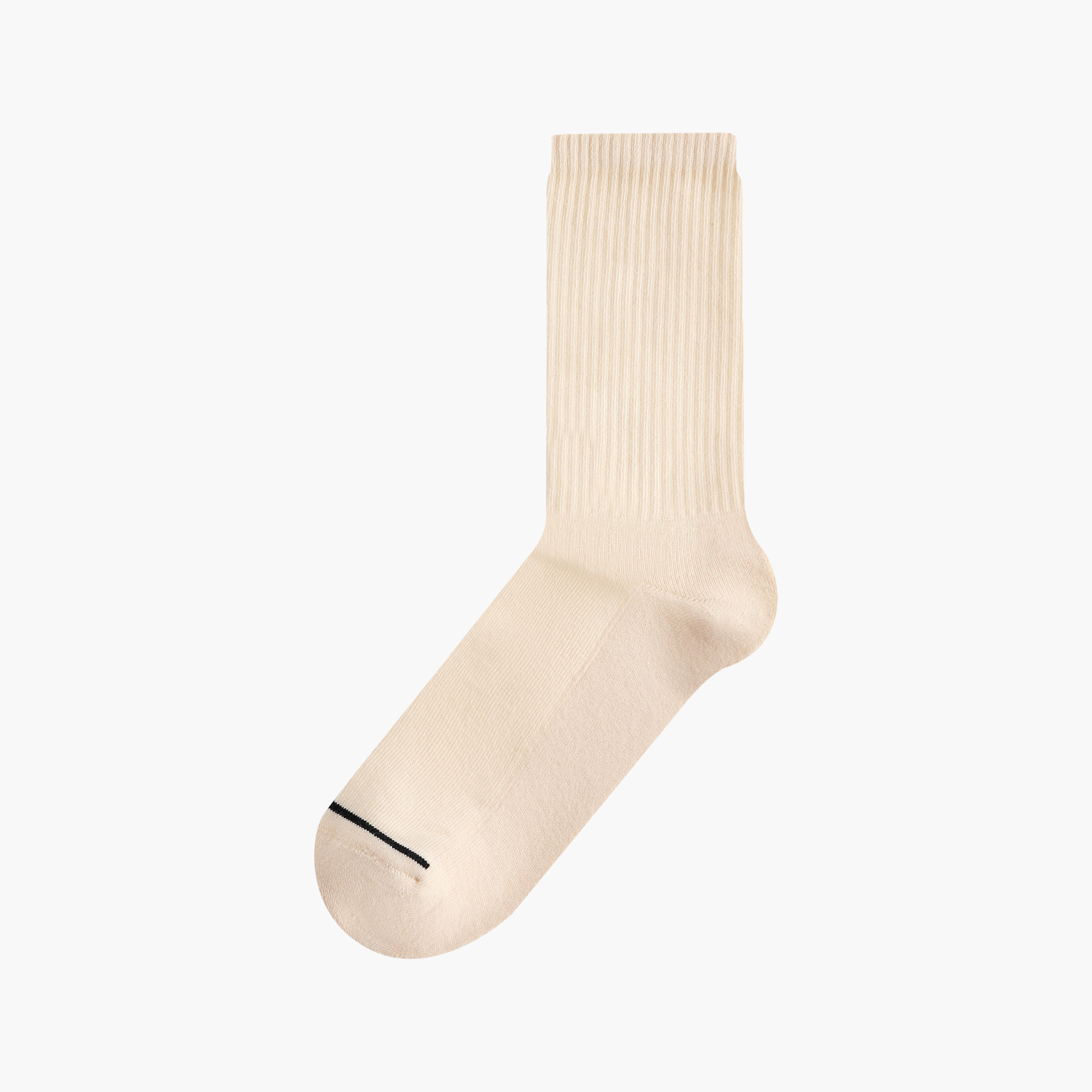 طقم جوارب نصف تيري بطول ربلة الساق 3 أزواج مضلعة-men-socks-image-2