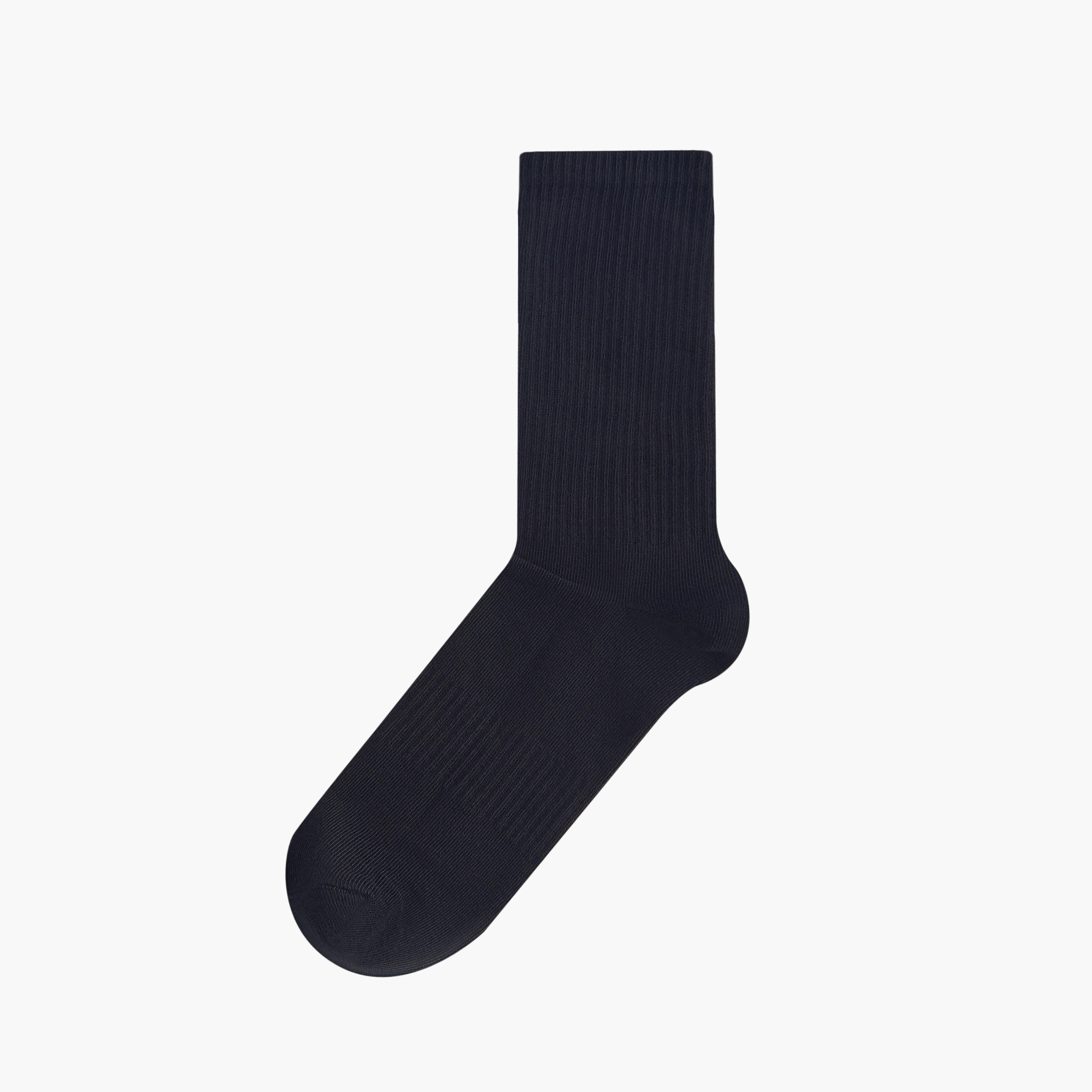 طقم جوارب 3 أزواج مضلعة بطول ربلة الساق-men-socks-image-2