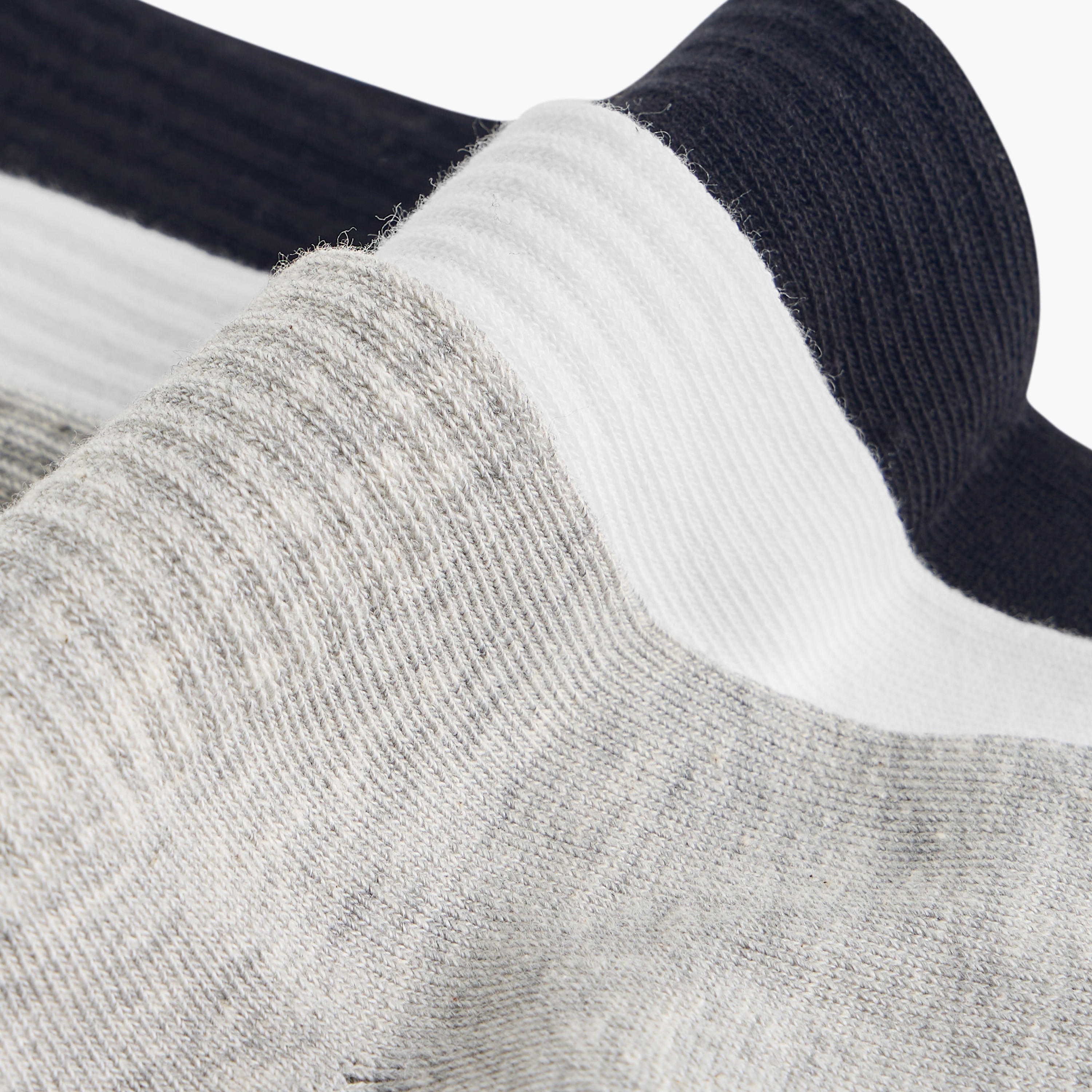 طقم جوارب 3 أزواج مضلعة بطول ربلة الساق-men-socks-image-4