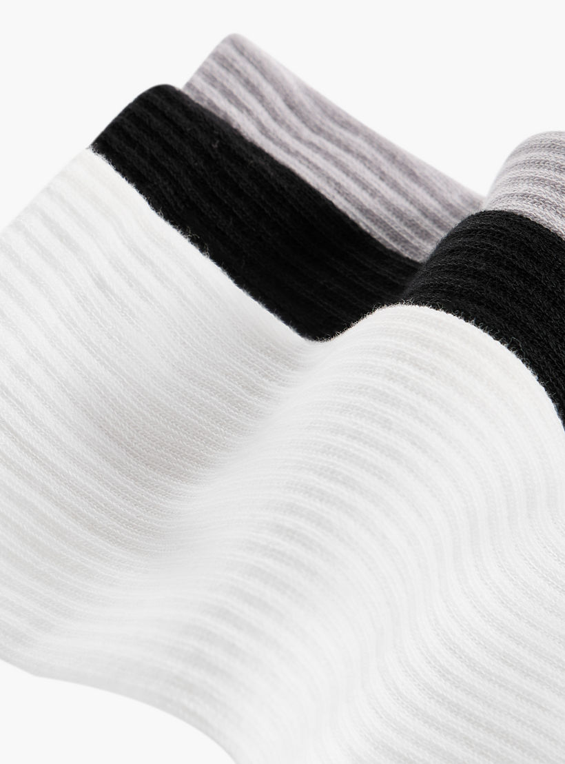 طقم جوارب بطول ربلة الساق 3 أزواج مضلعة-men-socks-image-4
