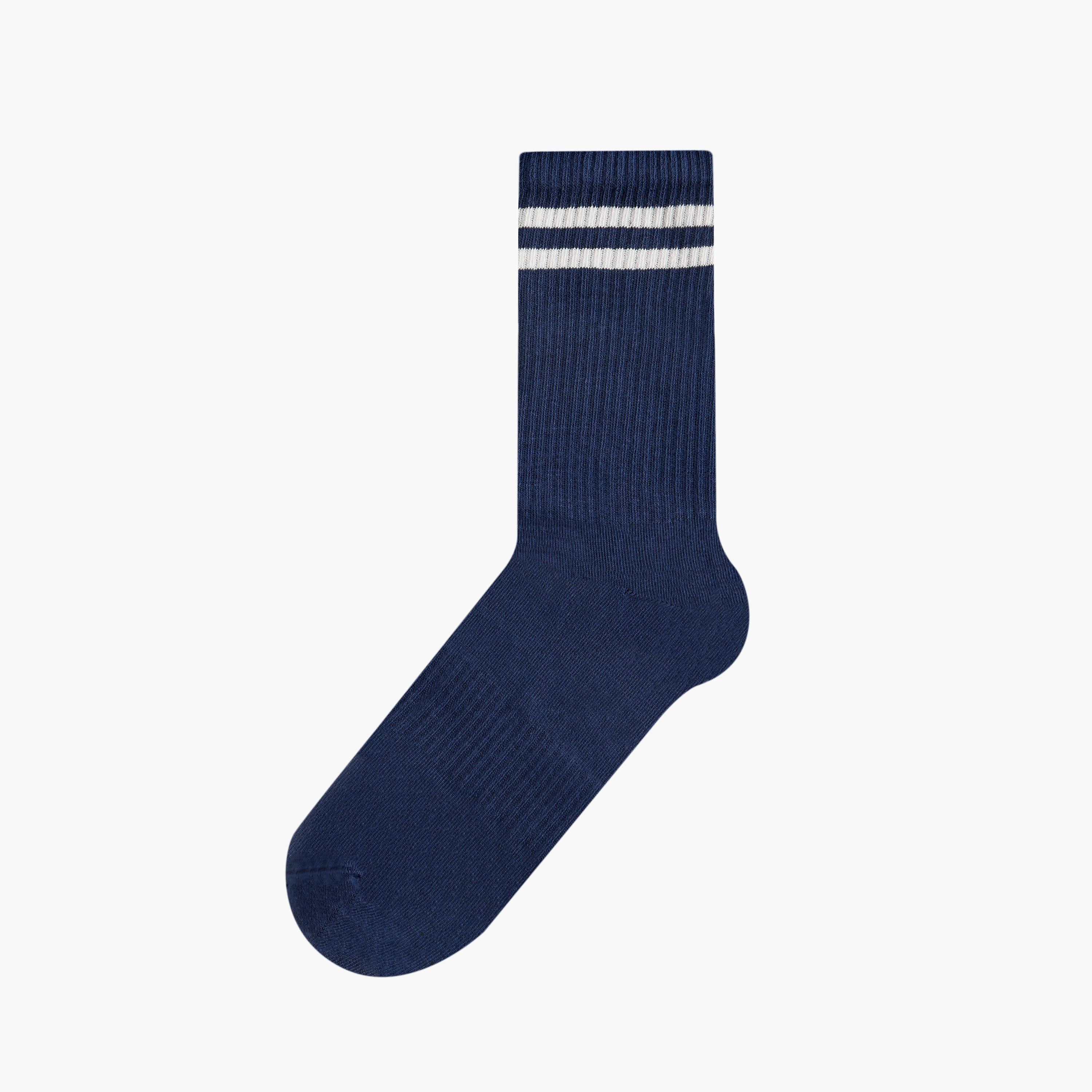 طقم جوارب بطول ربلة الساق 3 أزواج مقلّمة-men-socks-image-2