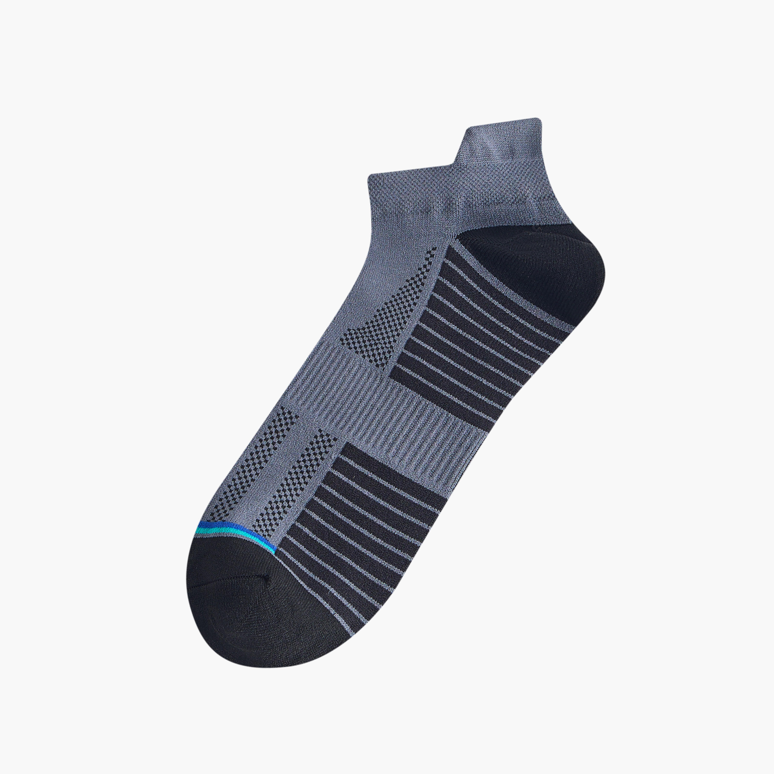 طقم جوارب 3 أزواج نصف تيري مخططة بطول الكاحل-men-socks-image-2