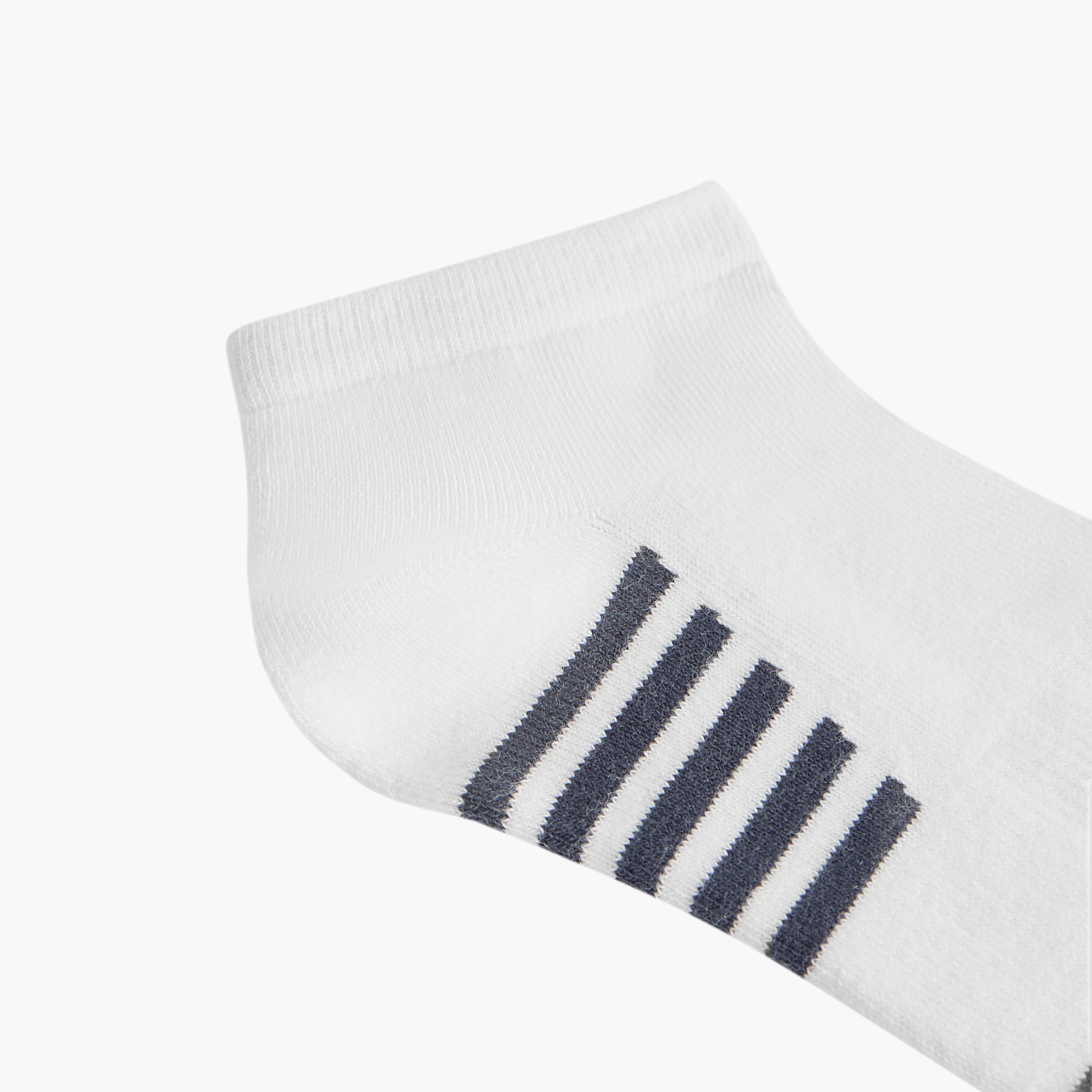 طقم جوارب 3 أزواج نصف تيري مخططة بطول الكاحل-men-socks-image-5