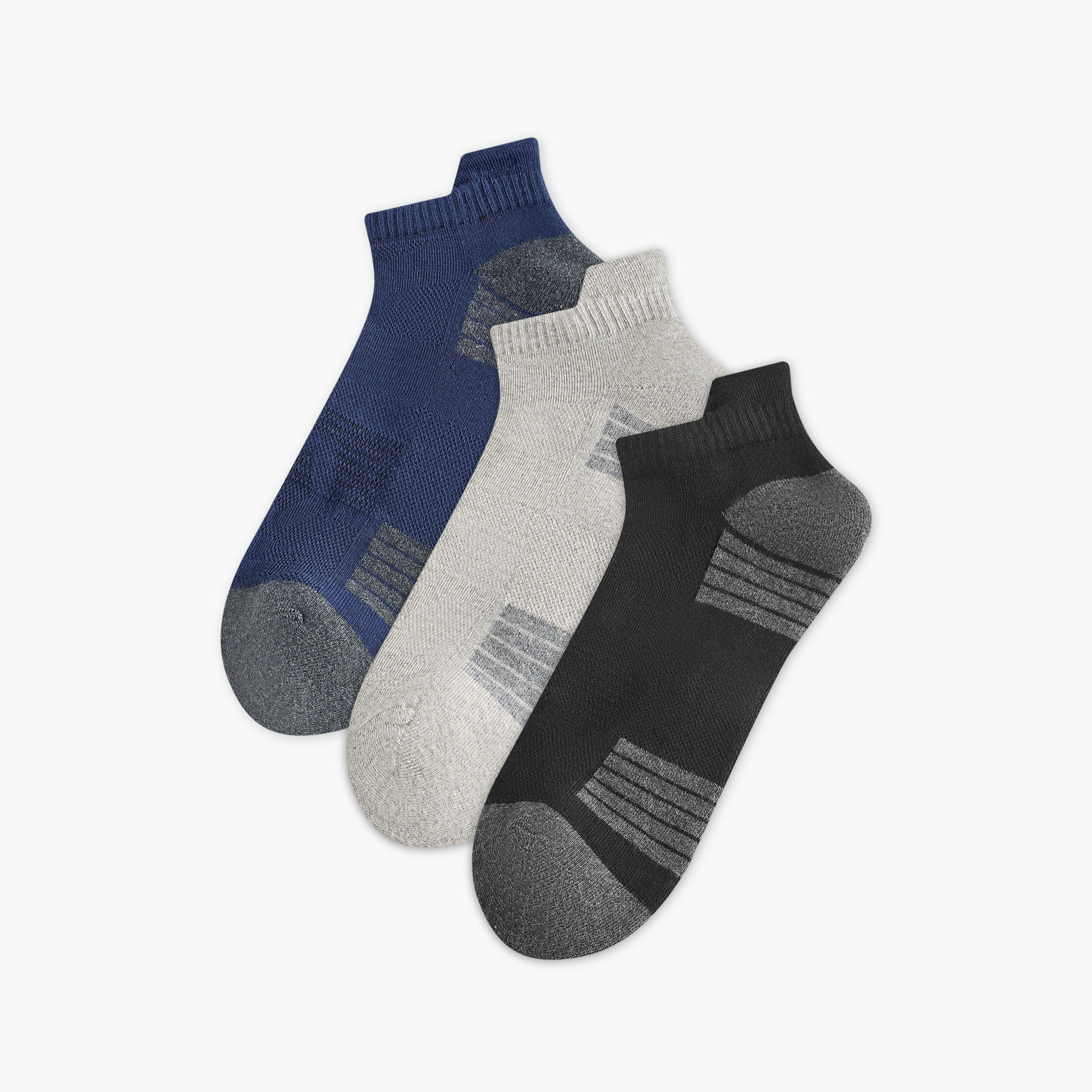 طقم جوارب نصف تيري 3 أزواج بطول الكاحل وطبعات-men-socks-image-5