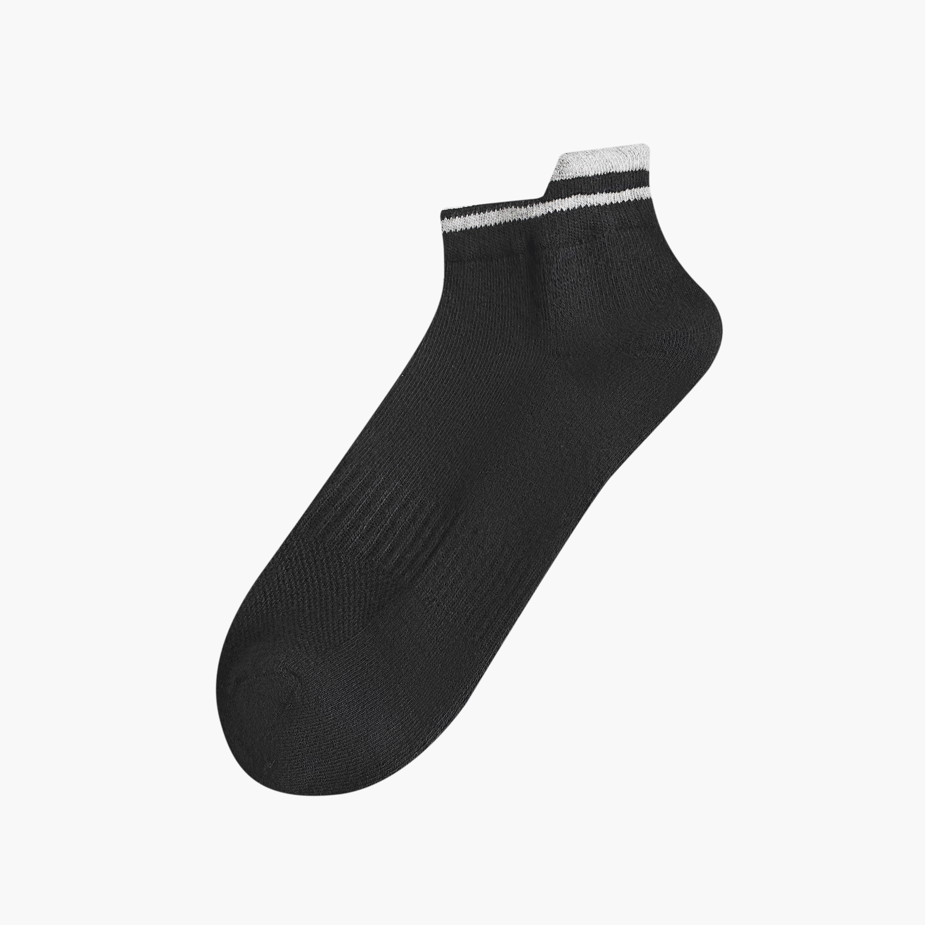 جوارب نصف تيري بتفاصيل مائلة بطول الكاحل - طقم 3 أزواج-men-socks-image-2