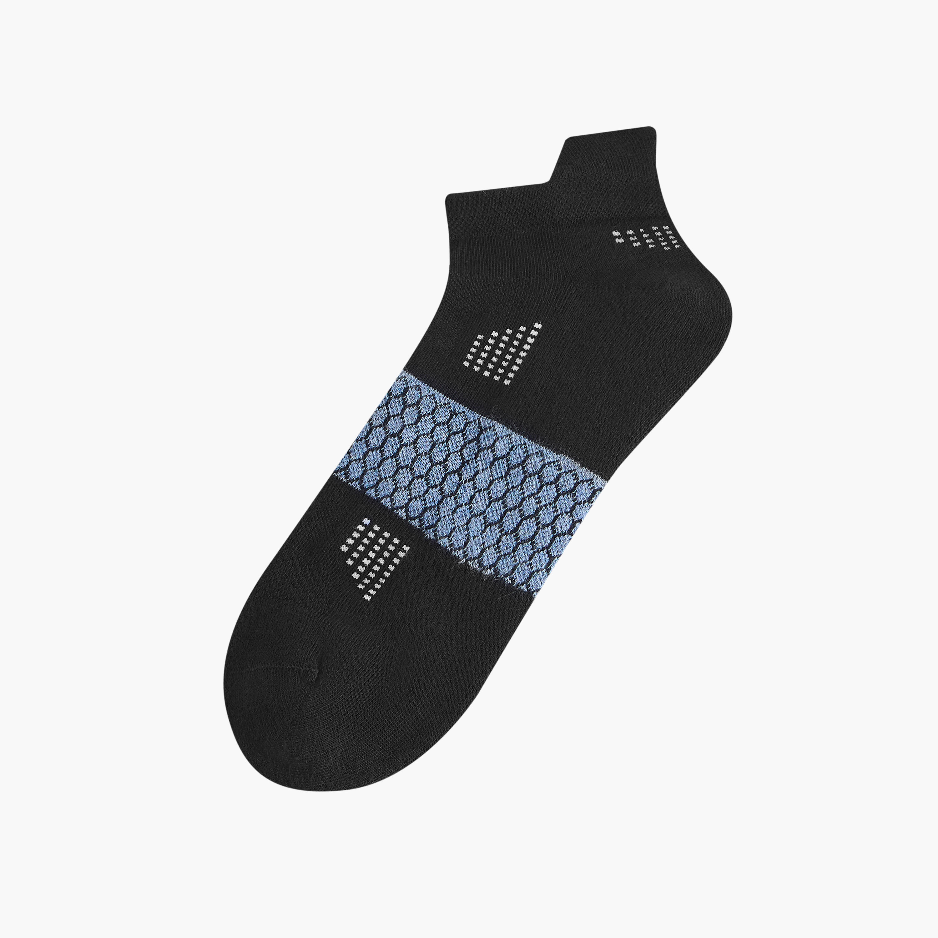 طقم جوارب 3 أزواج نصف تيري بطول الكاحل وطبعات-men-socks-image-2