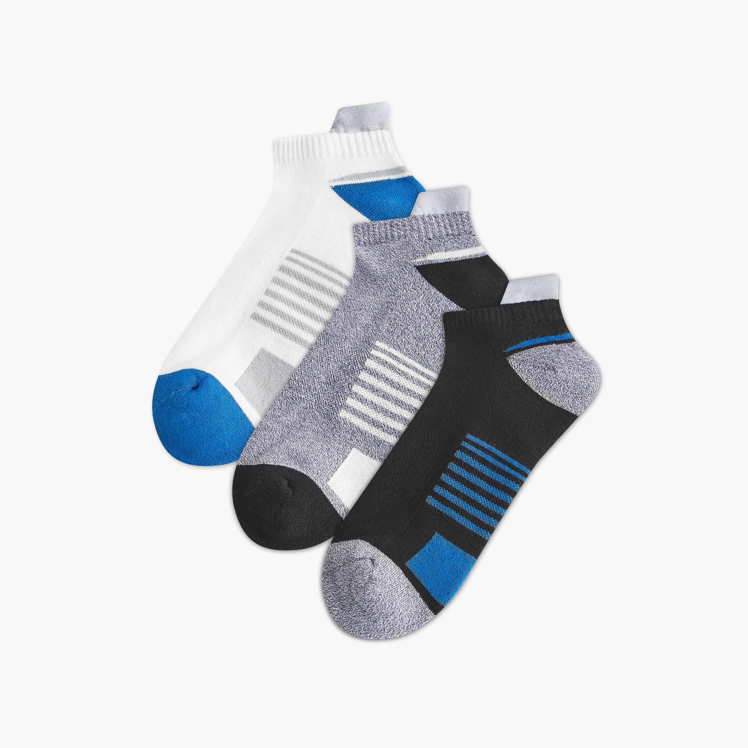 Set of 3 - Printed Half Terry Ankle Length Socks-men-socks-image-1