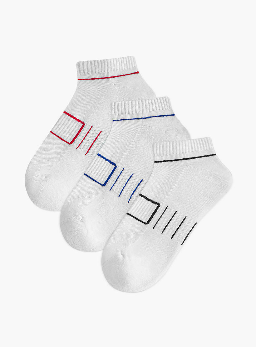 Set of 3 - Printed Half Terry Ankle Length Socks-men-socks-image-1