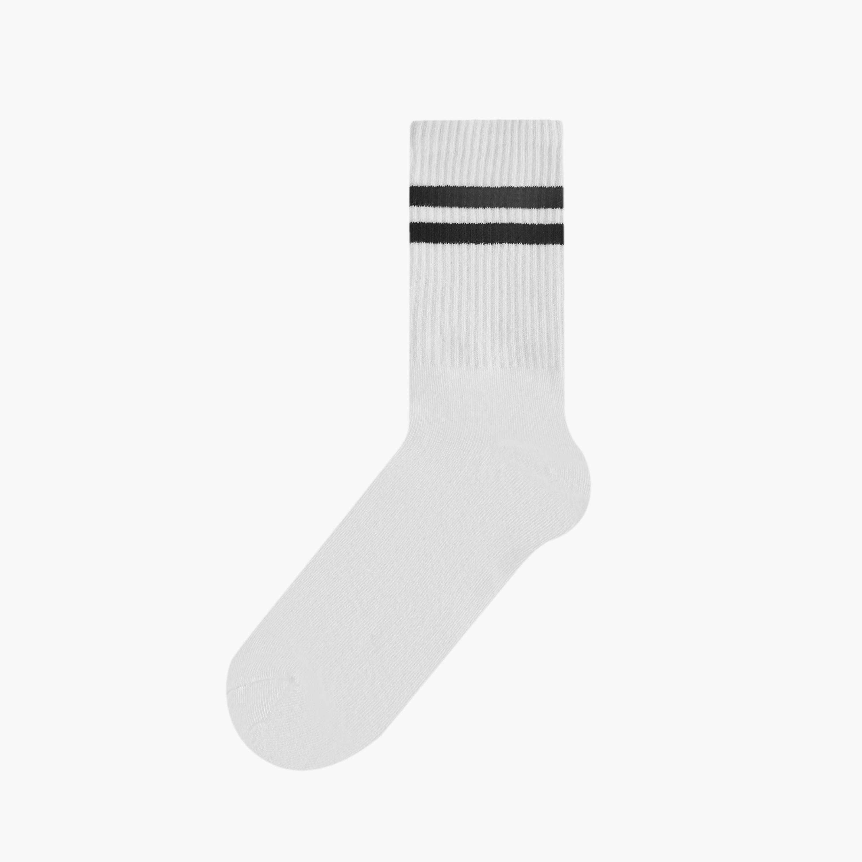 طقم جوارب 3 أزواج مخططة ومضلعة بطول ربلة الساق-men-socks-image-2