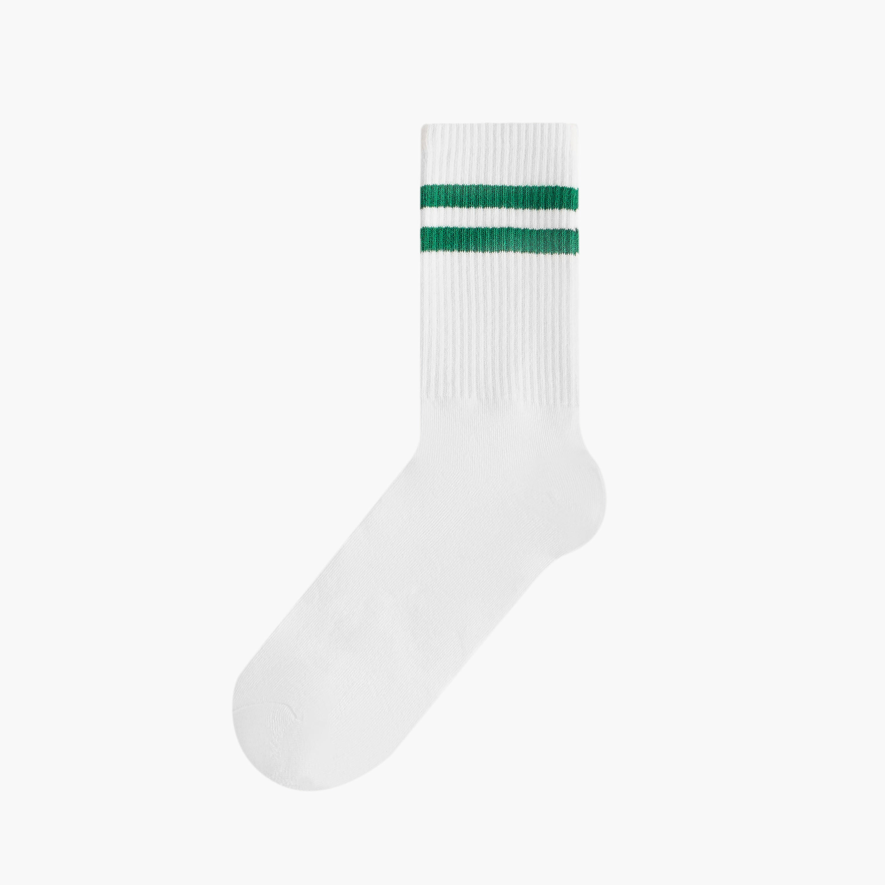 طقم جوارب 3 أزواج مخططة ومضلعة بطول ربلة الساق-men-socks-image-2
