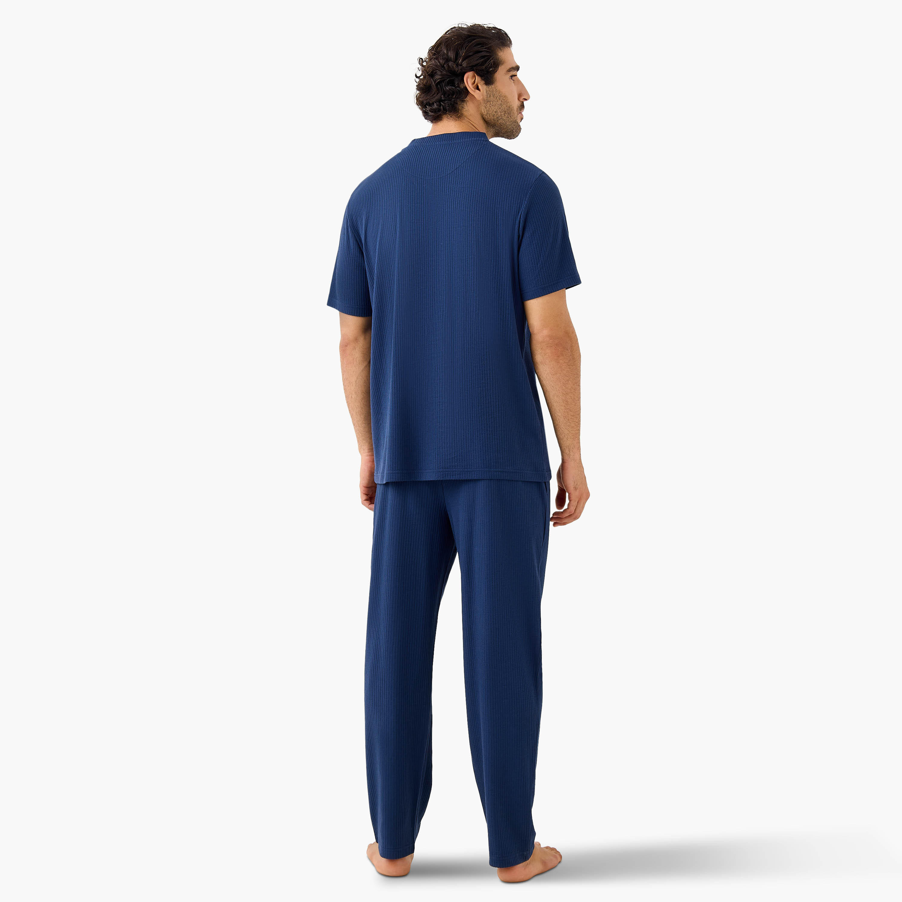 طقم بيجاما مضلع-men-clothing-nightwear-sets-image-3