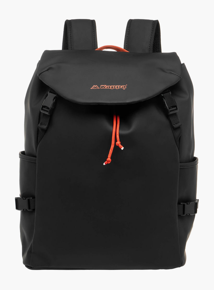 Kappa Logo Print Backpack with Adjustable Straps - 33x16x46 cm-men-bags-image-1