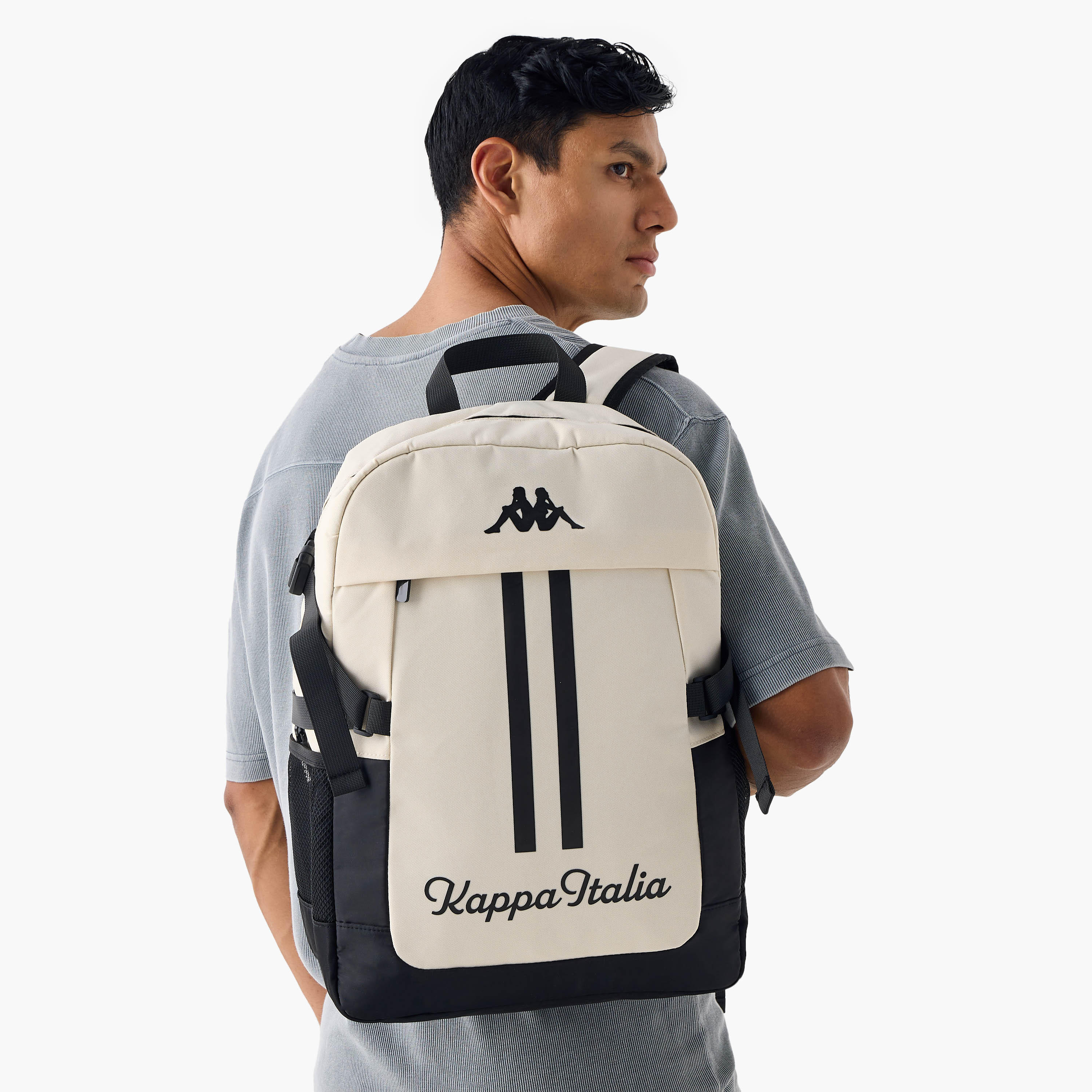 شنطة ظهر بأحزمة قابلة للتعديل وسحّاب إغلاق وطبعات من كابا - 33x16x46 سم-men-bags-image-2