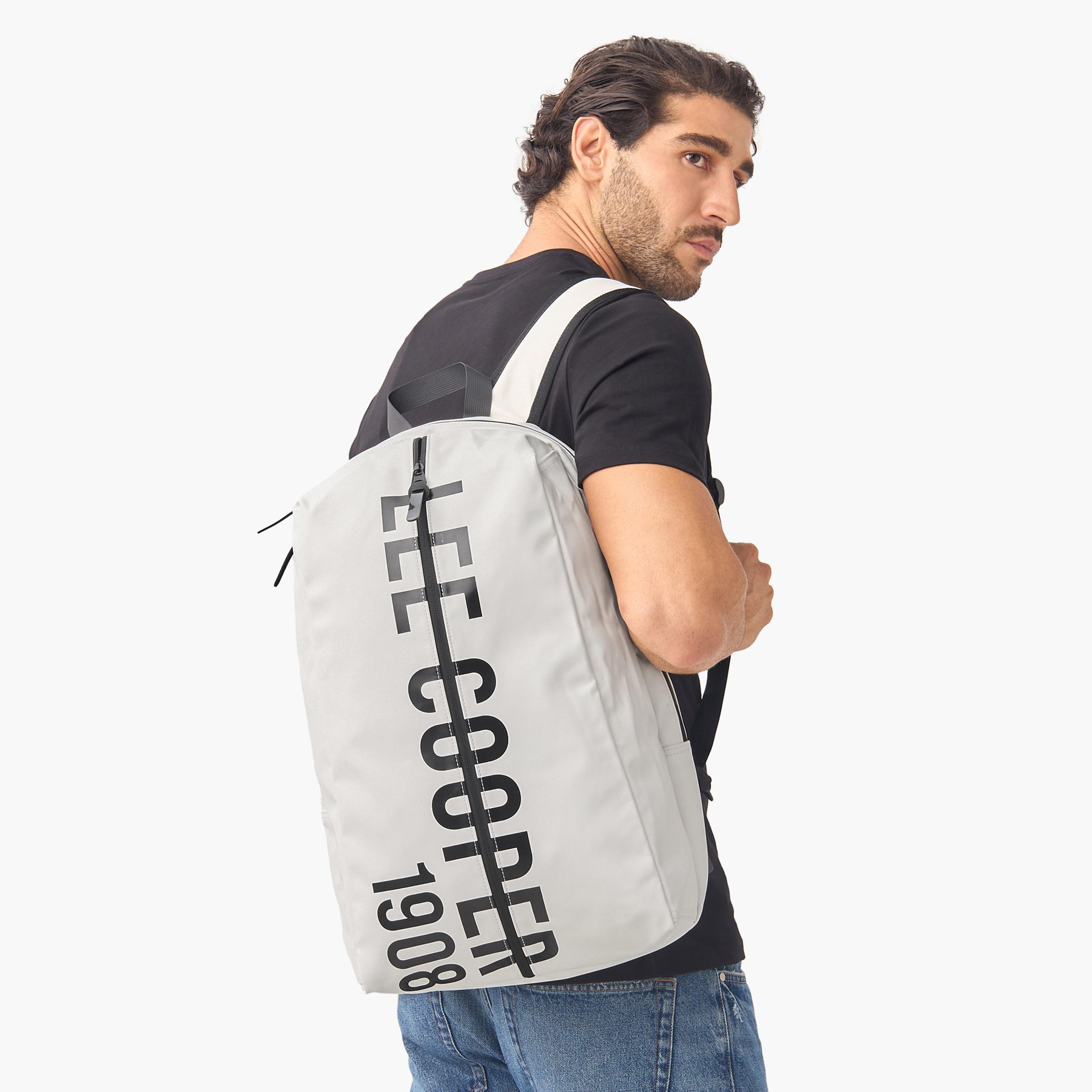 Lee Cooper Backpack with Adjustable Straps and Zip Closure - 33x16x47 cm-men-bags-image-2