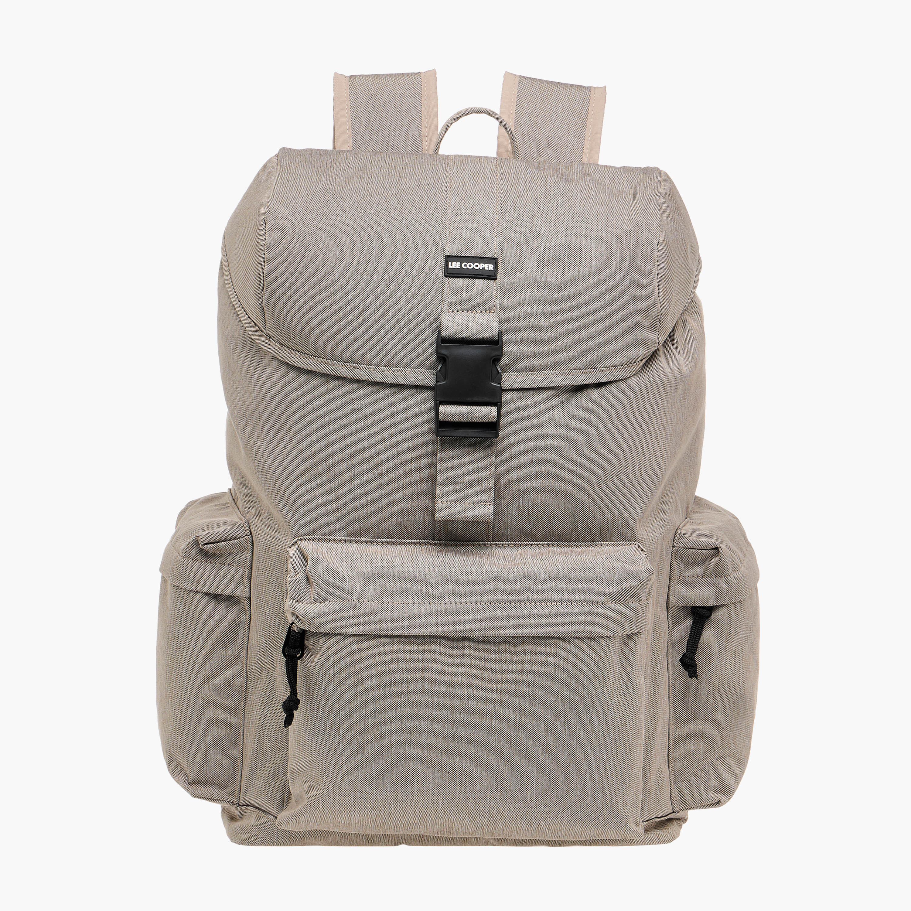 Lee Cooper Textured Backpack with Adjustable Straps and Zip Closure - 33x16x47 cm-men-bags-image-1