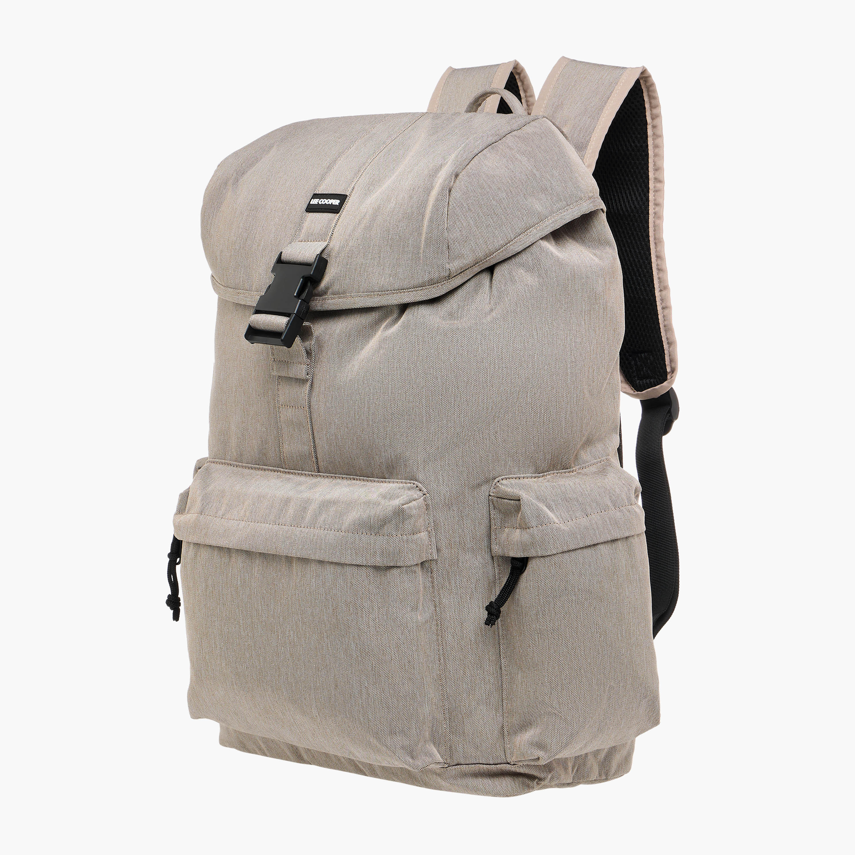 شنطة ظهر بارزة الملمس بأحزمة قابلة للتعديل وسحّاب إغلاق من لي كوبر - 33x16x47 سم-men-bags-image-4
