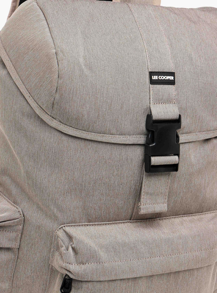 Lee Cooper Textured Backpack with Adjustable Straps and Zip Closure - 33x16x47 cm-men-bags-image-6
