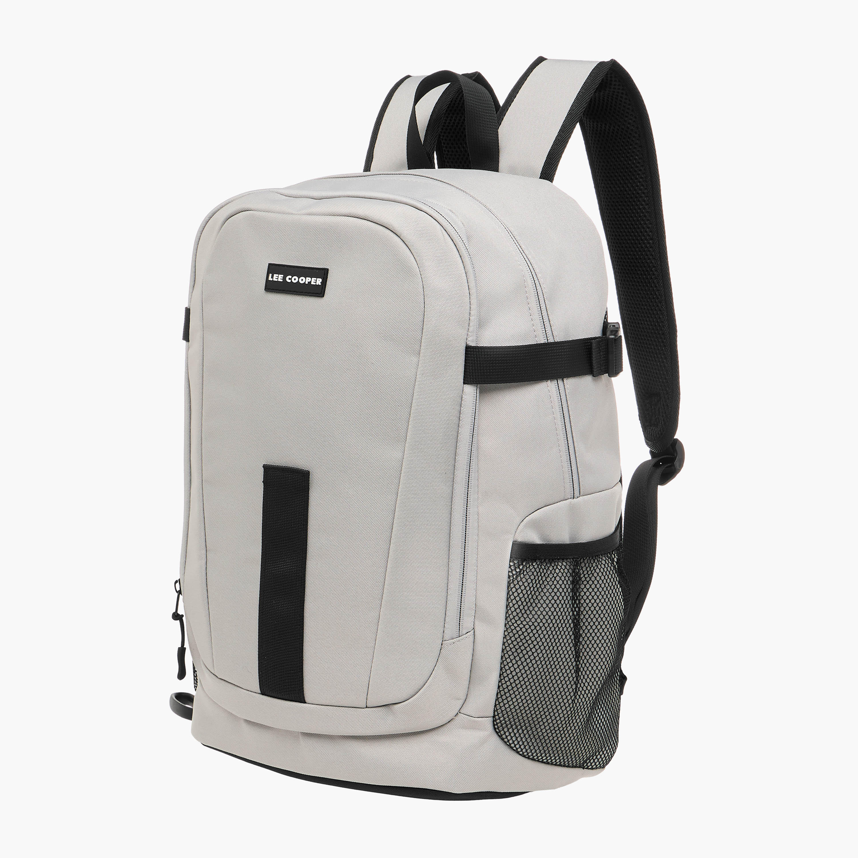 Lee Cooper Textured Backpack with Adjustable Straps and Zip Closure - 33x16x46 cm-men-bags-image-4