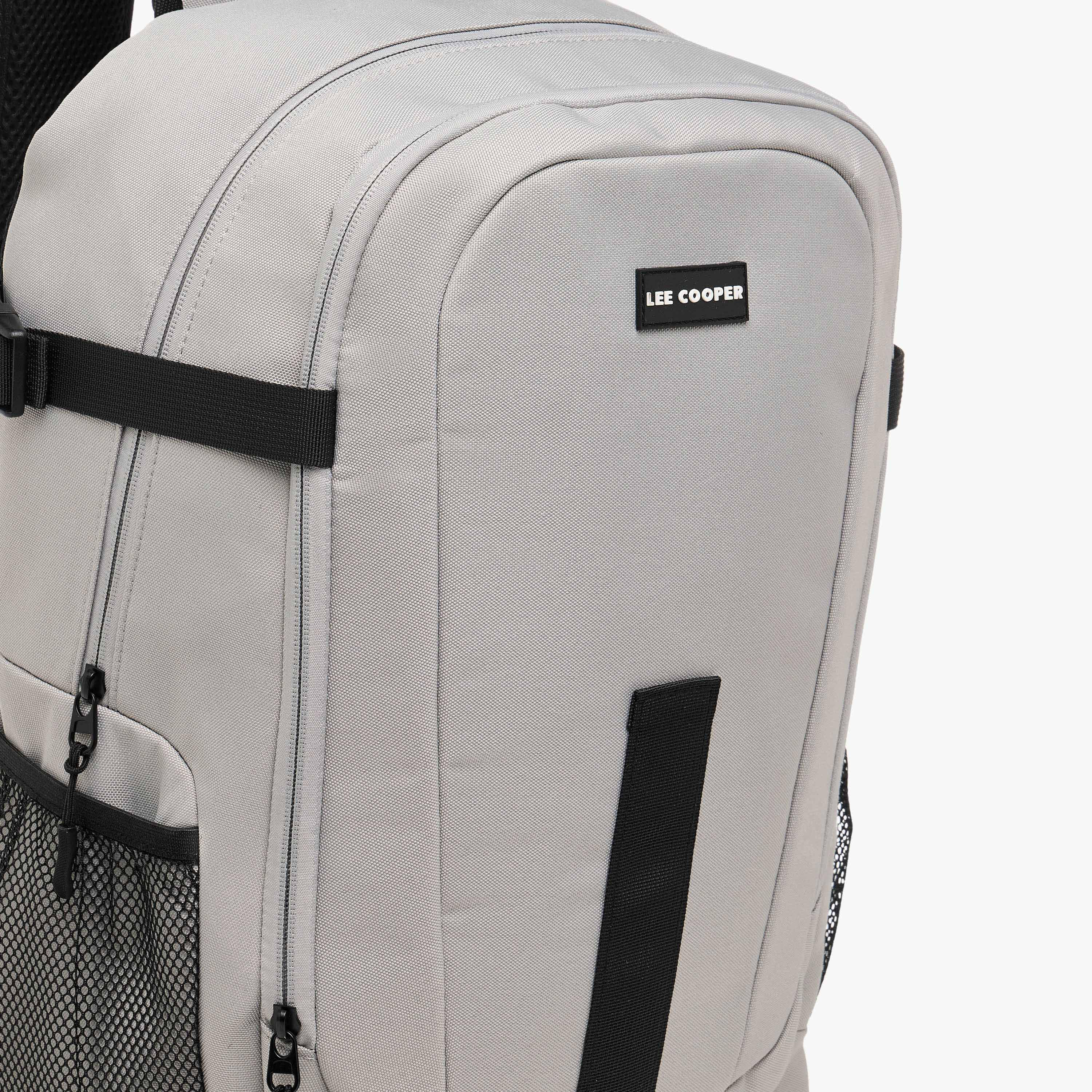 Lee Cooper Textured Backpack with Adjustable Straps and Zip Closure - 33x16x46 cm-men-bags-image-6