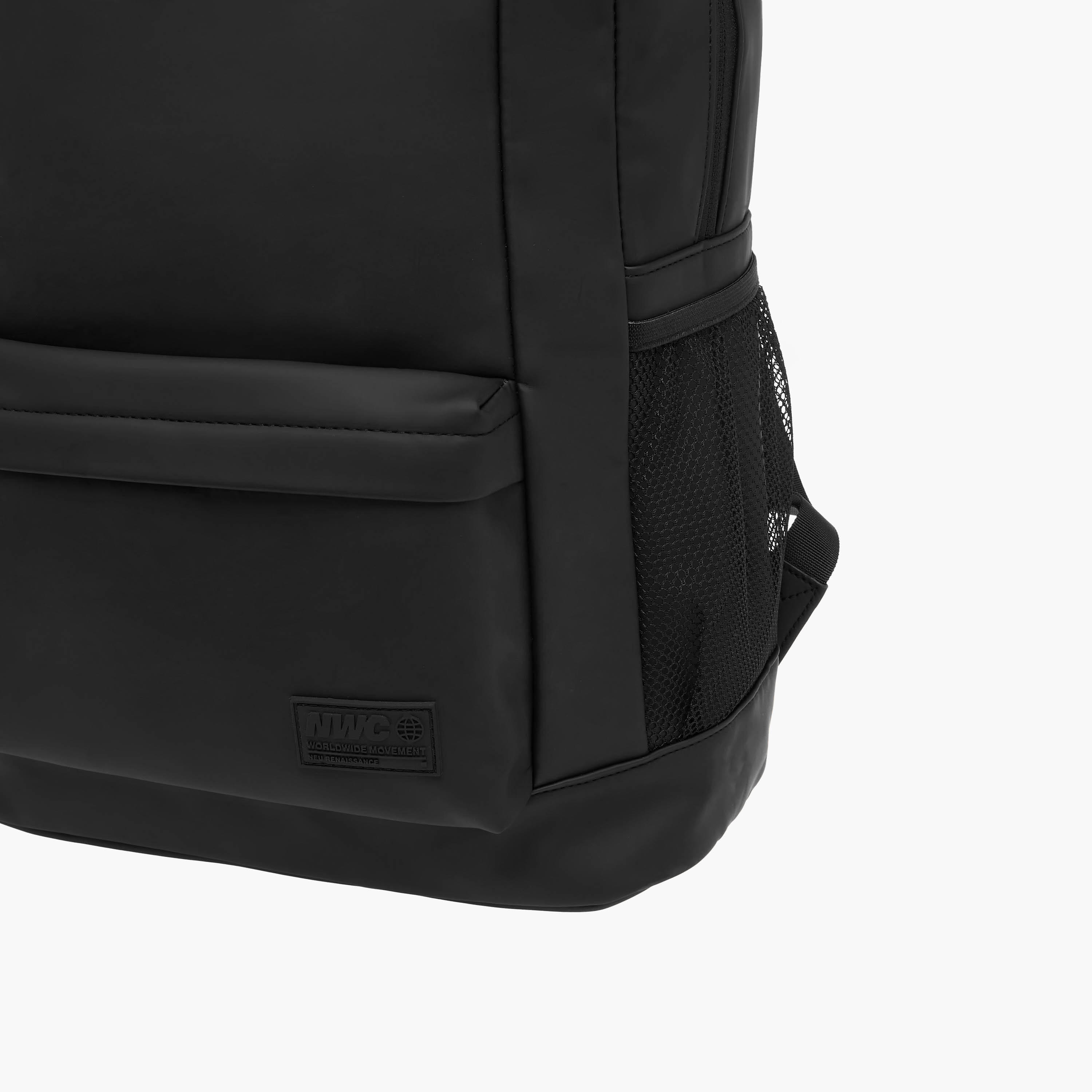 Solid Backpack with Adjustable Straps and Zip Closure - 33x16x45 cm-men-bags-image-7