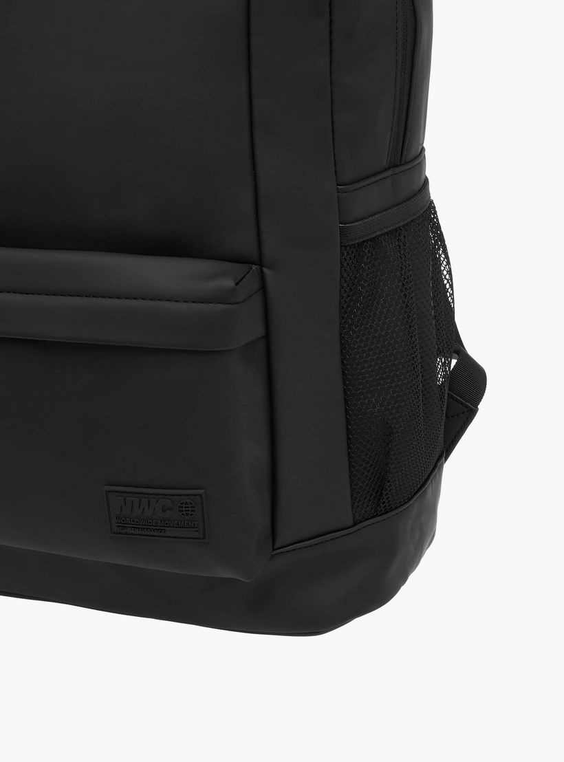 Solid Backpack with Adjustable Straps and Zip Closure - 33x16x45 cm-men-bags-image-7