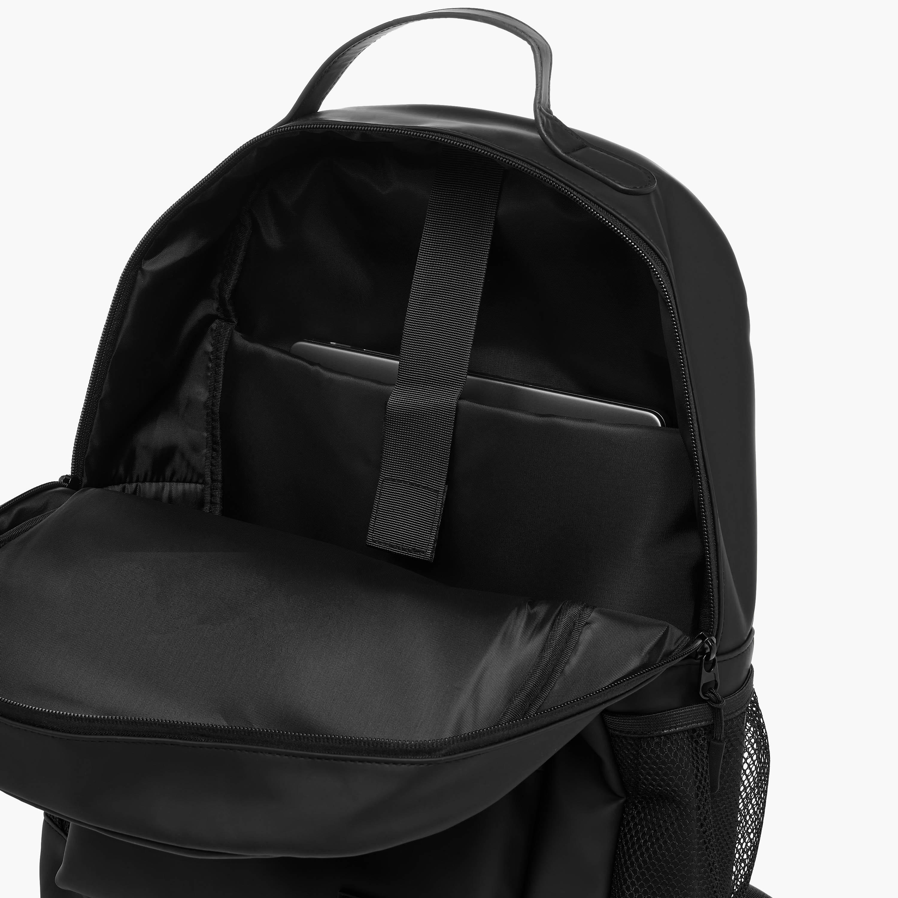 Solid Backpack with Adjustable Straps and Zip Closure - 33x16x45 cm-men-bags-image-9