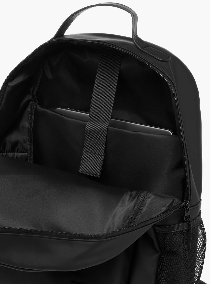 Solid Backpack with Adjustable Straps and Zip Closure - 33x16x45 cm-men-bags-image-9