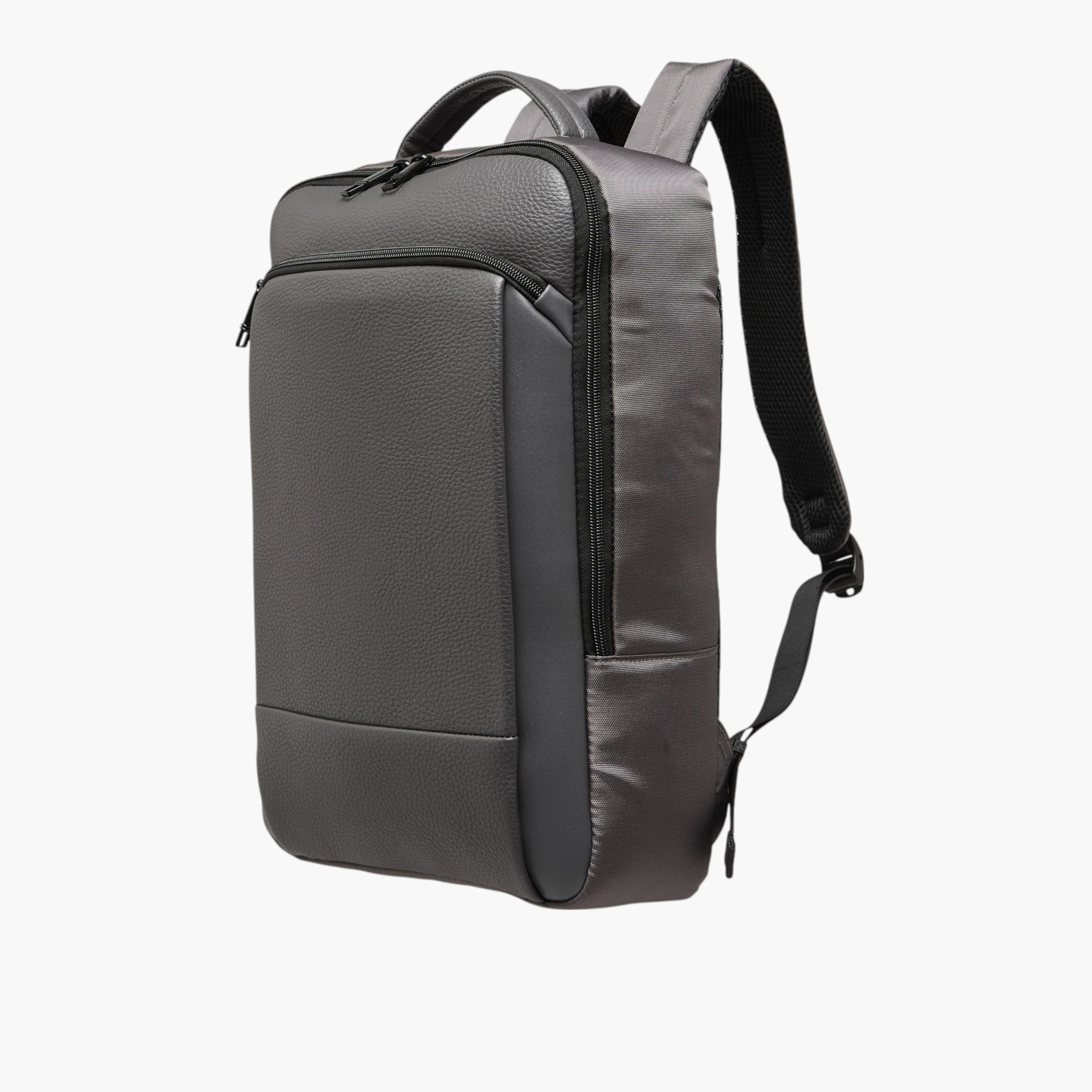 شنطة ظهر بارزة الملمس بأحزمة كتف قابلة للتعديل-men-bags-image-6