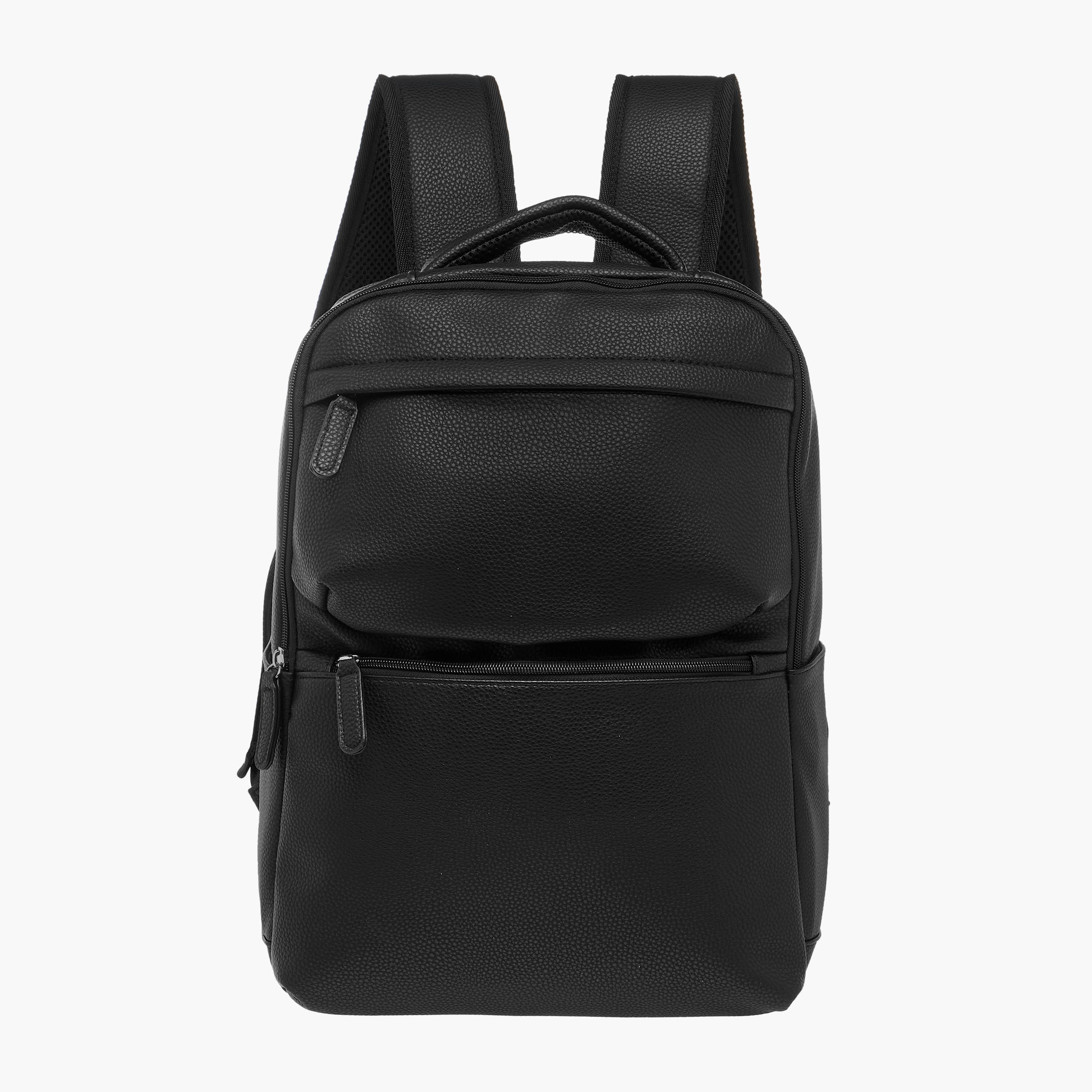 Textured Backpack with Adjustable Straps and Zip Closure - 31x15x44 cm-men-bags-image-1