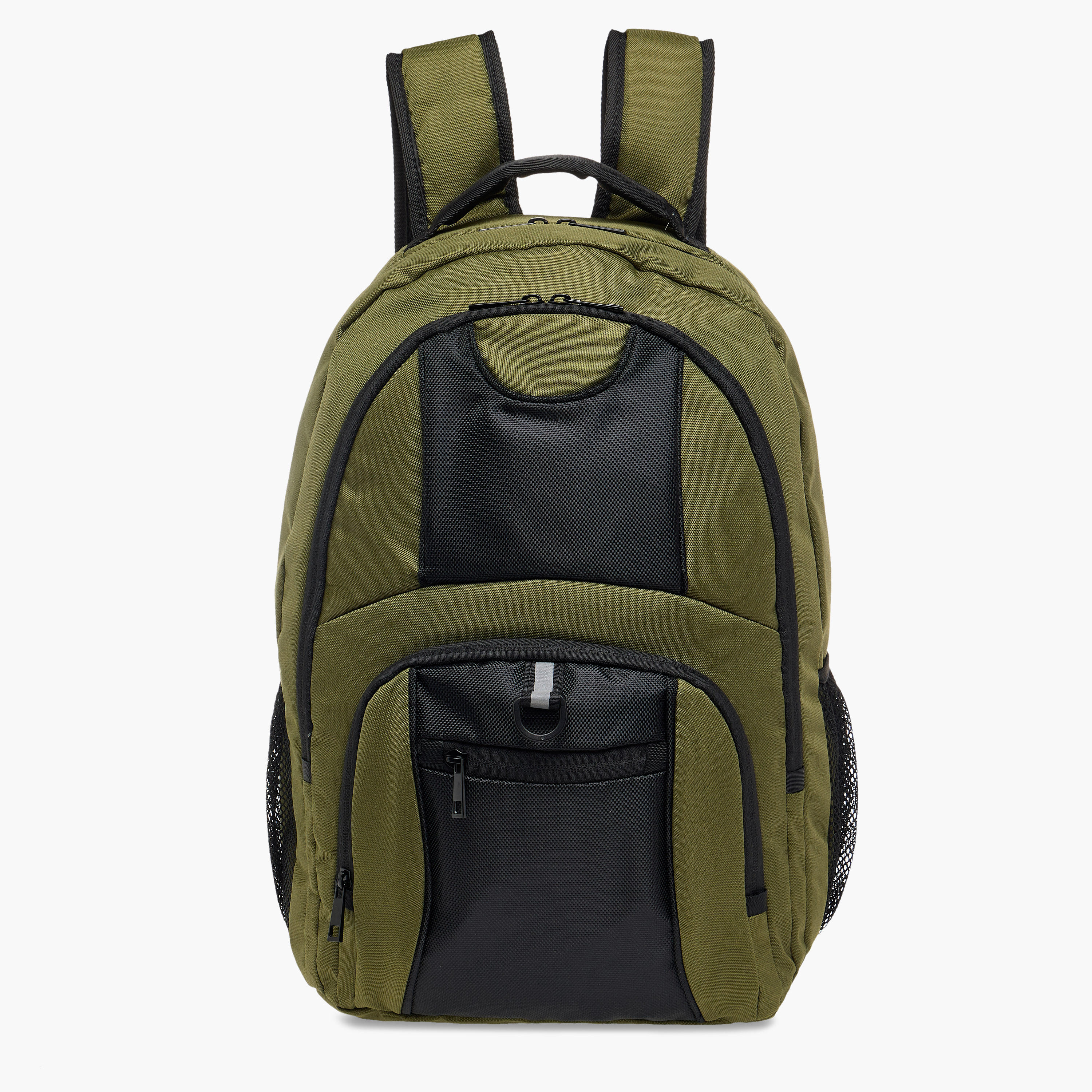 شنطة ظهر متعددة الجيوب بحزام كتف قابل للتعديل وسحّاب إغلاق - 33x16x46 سم-men-bags-image-9