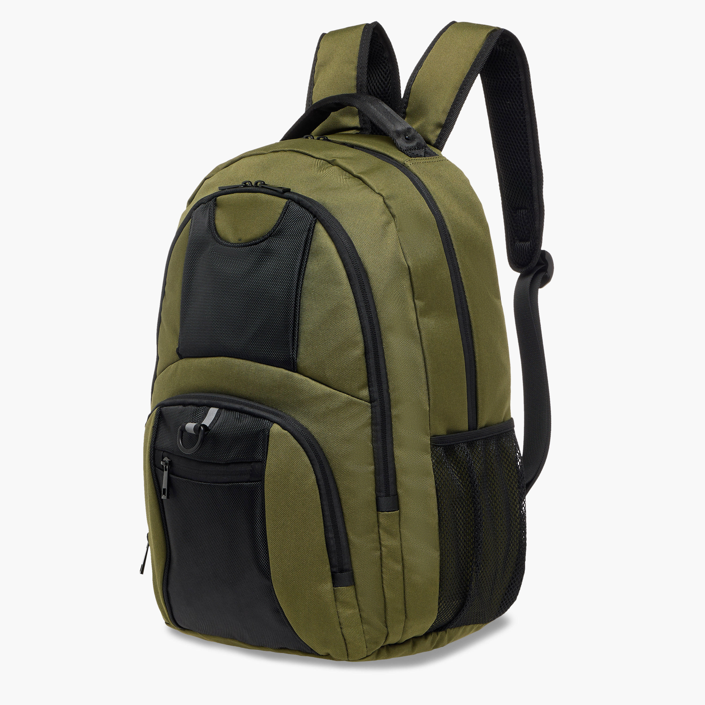 شنطة ظهر متعددة الجيوب بحزام كتف قابل للتعديل وسحّاب إغلاق - 33x16x46 سم-men-bags-image-6