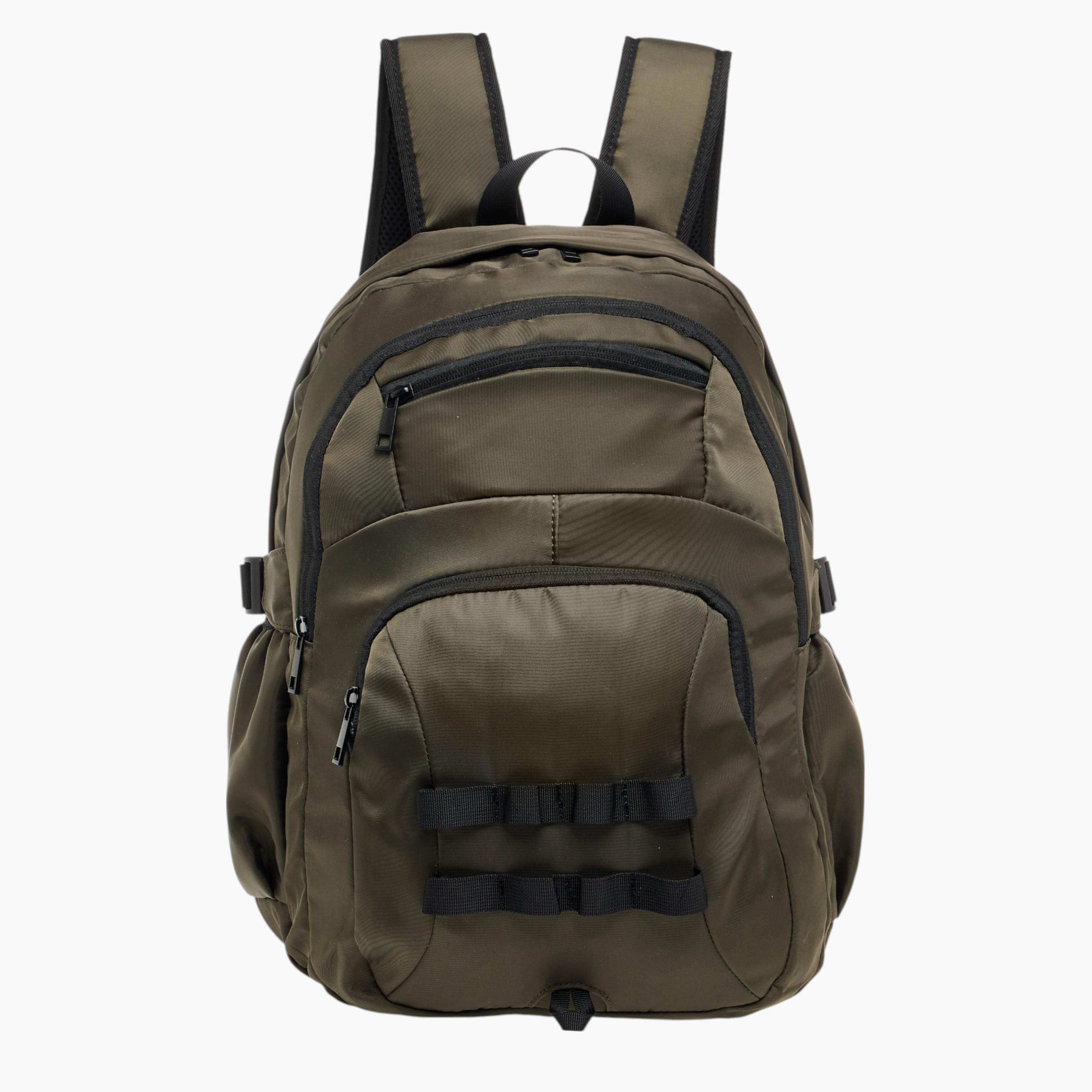Panelled Backpack with Adjustable Straps and Zip Closure - 35x17x46 cm-men-bags-image-1