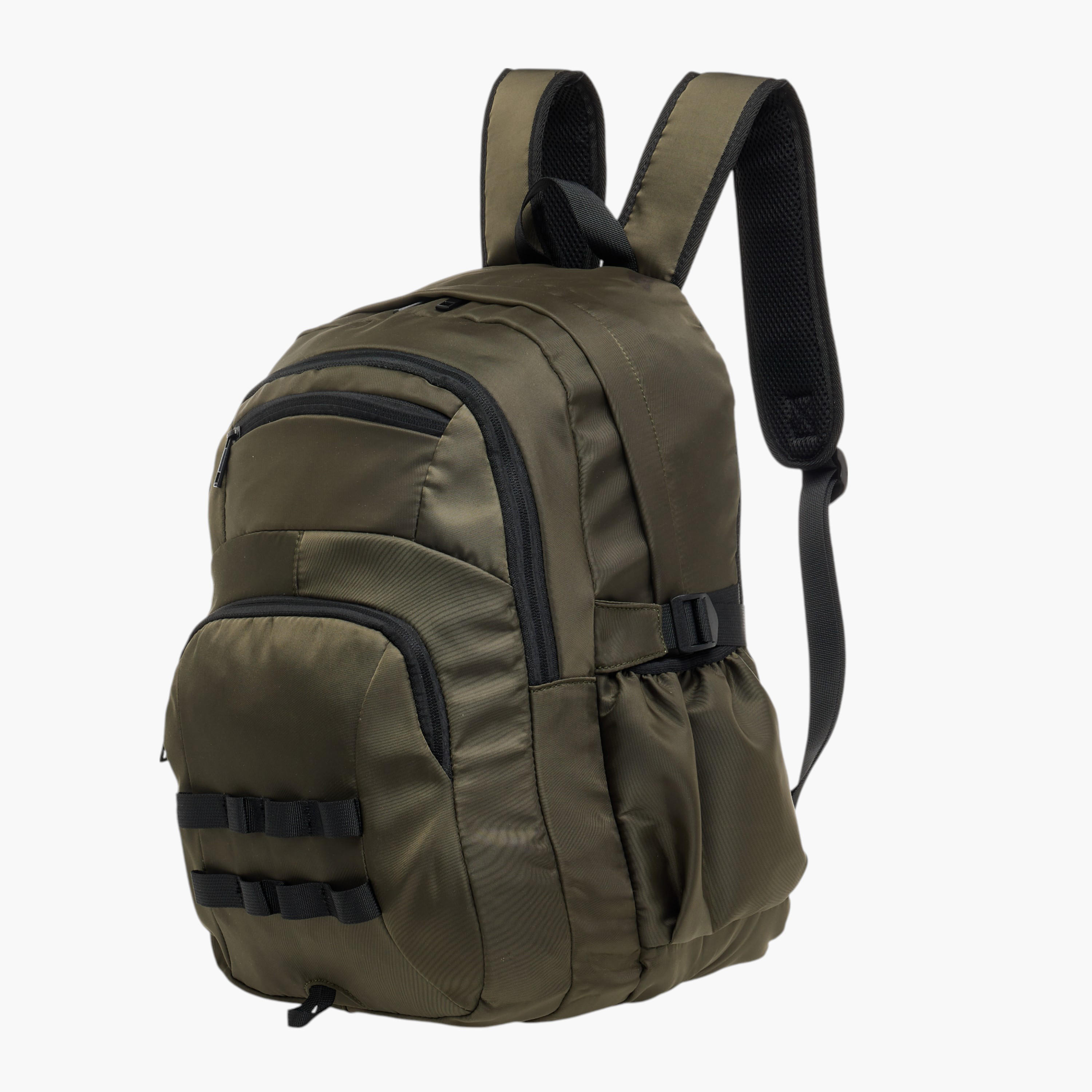 شنطة ظهر بأحزمة قابلة للتعديل وسحّاب إغلاق - 35x17x46 سم-men-bags-image-4