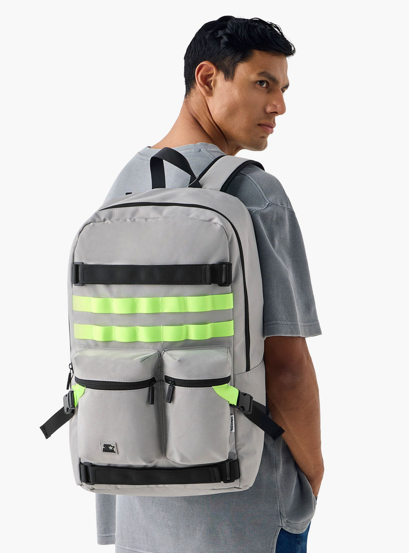 شنطة ظهر بأحزمة قابلة للتعديل وتزيينات من ستارتر - 32x17x52 سم-men-bags-image-8