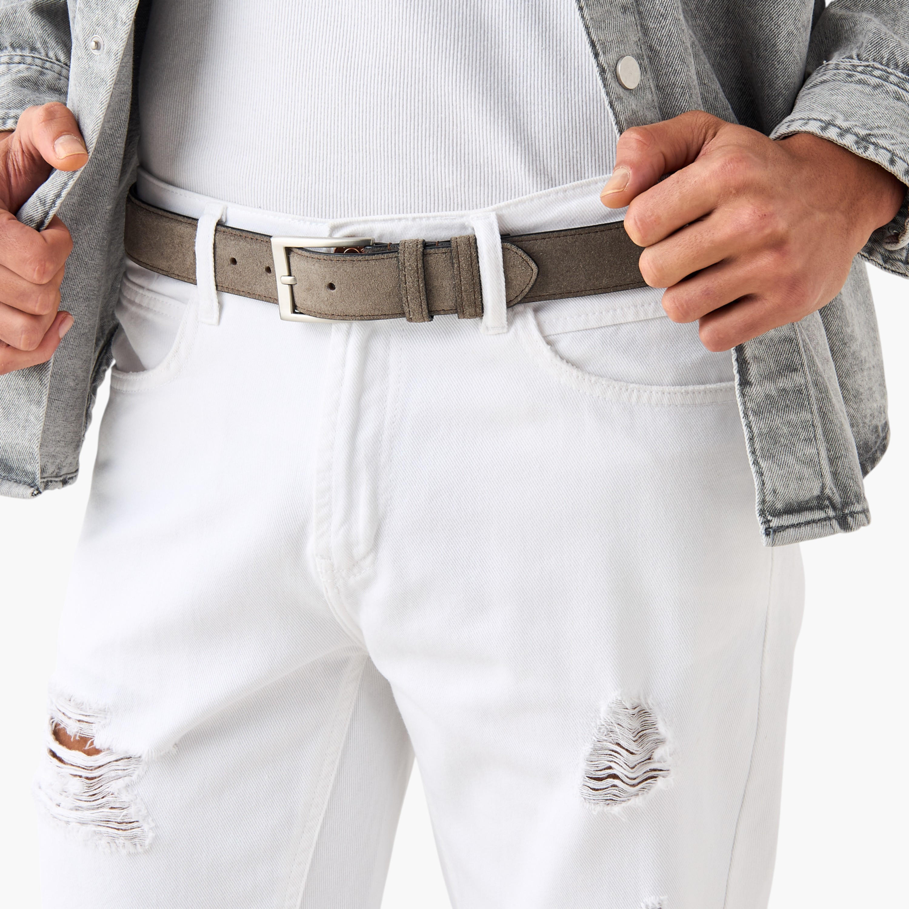 Textured Leather Belt with Pin Buckle Closure-men-beltsandwallets-belts-image-2