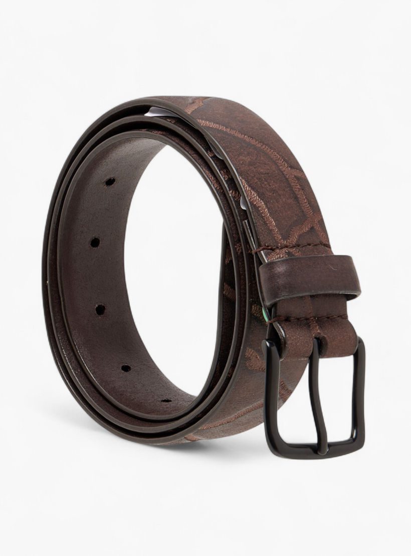 حزام جلد بارز الملمس بإبزيم إغلاق بدبوس-men-beltsandwallets-belts-image-6