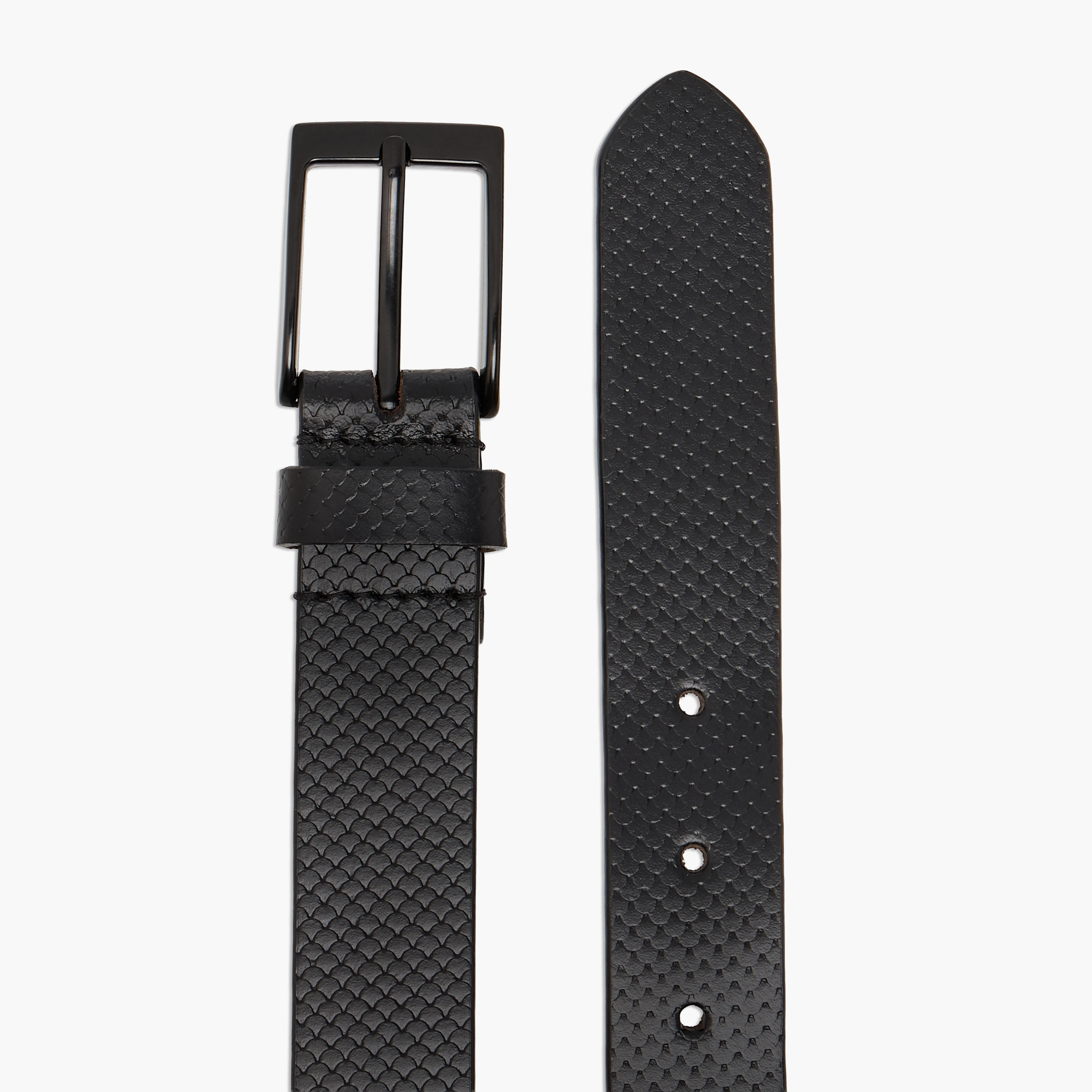 Textured Leather Pin Buckle Closure Belt-men-beltsandwallets-belts-image-4