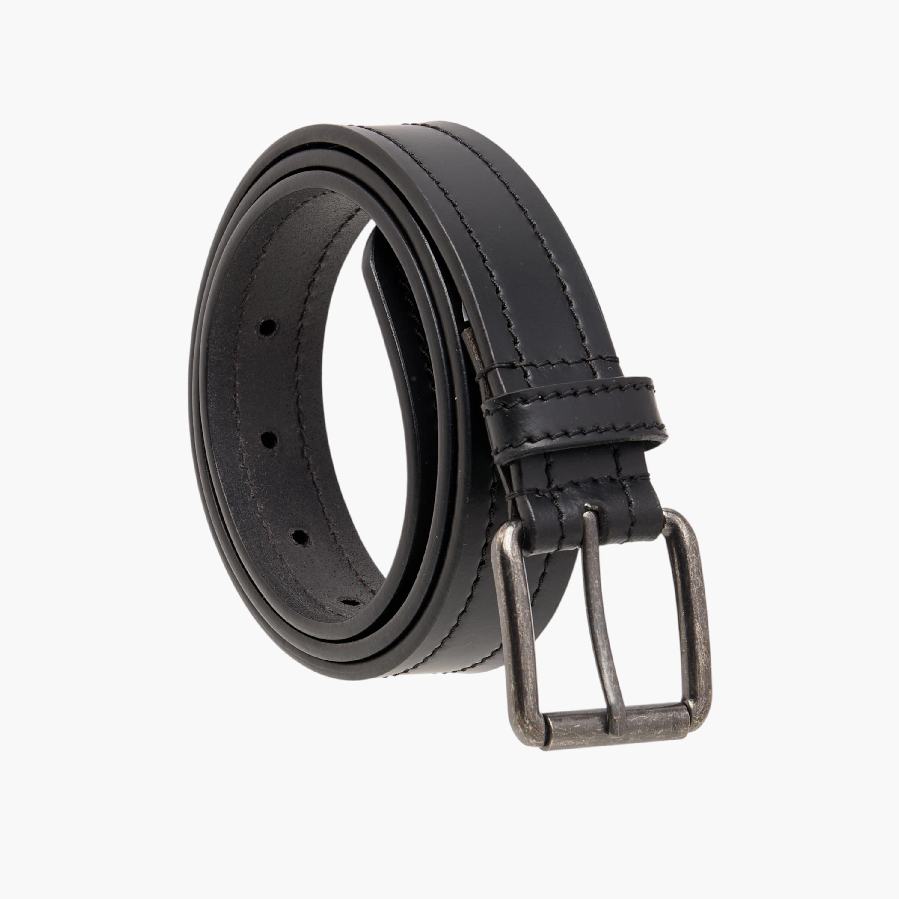 حزام جلد بارز الملمس بإبزيم إغلاق بدبوس-men-beltsandwallets-belts-image-6
