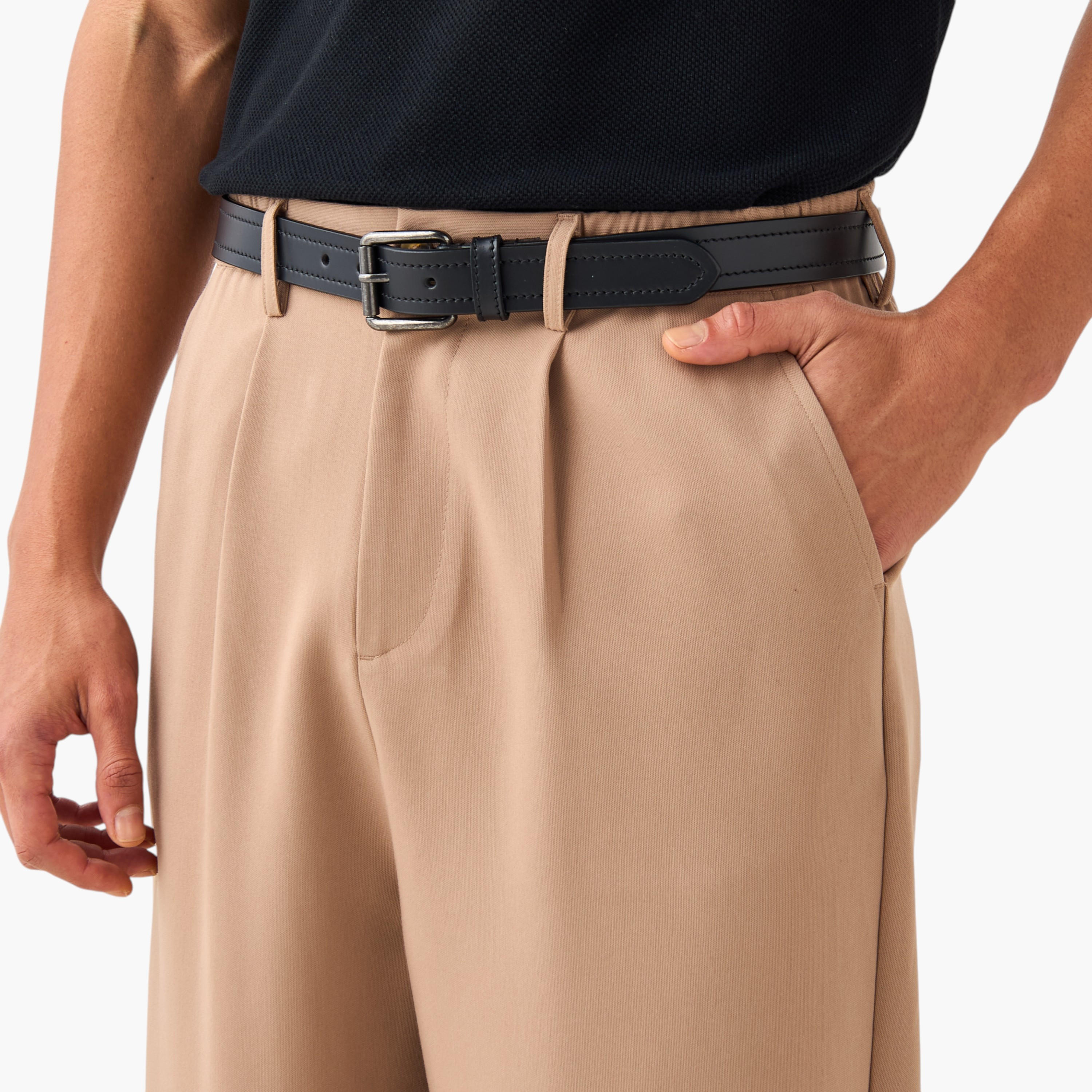 حزام جلد بارز الملمس بإبزيم إغلاق بدبوس-men-beltsandwallets-belts-image-5