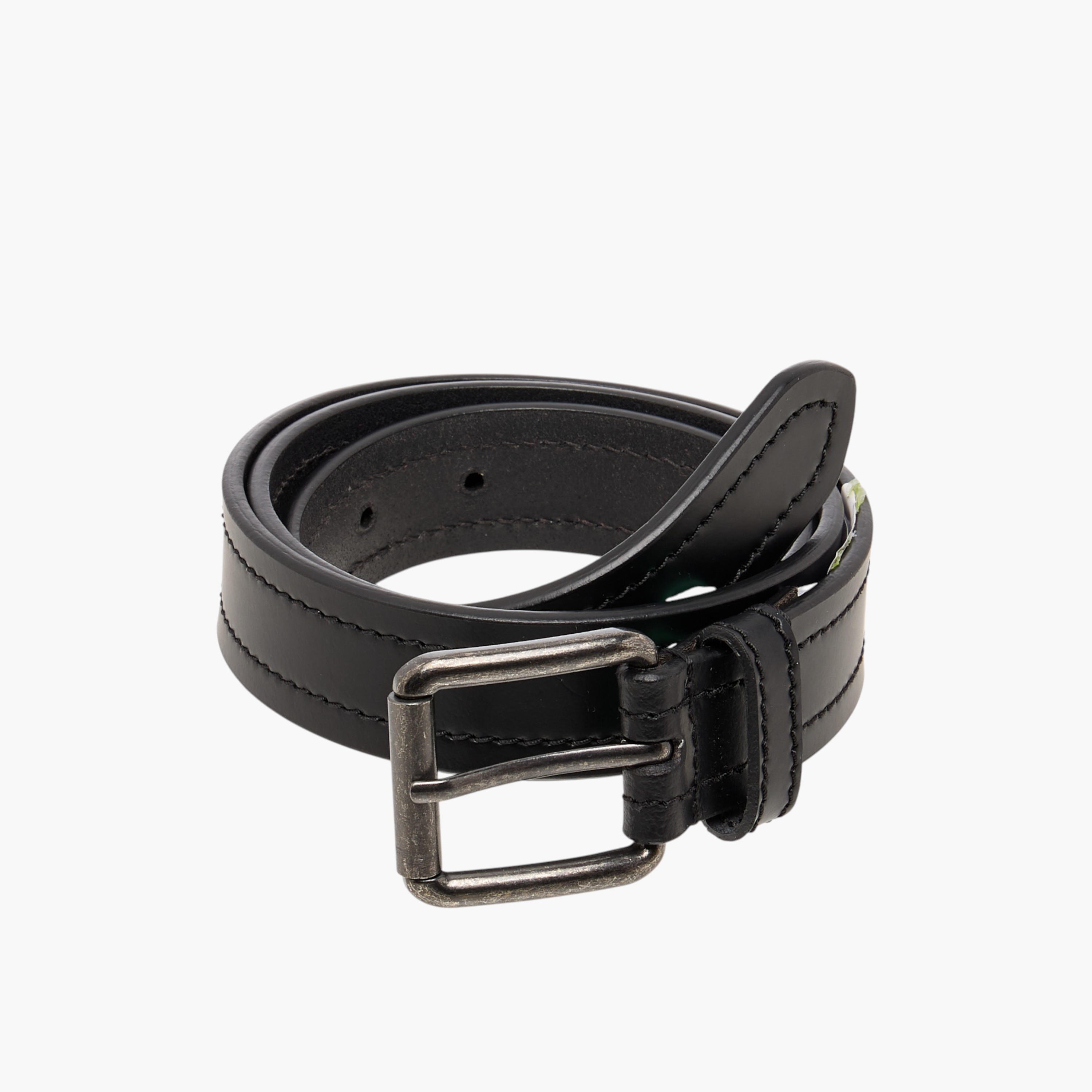 حزام جلد بارز الملمس بإبزيم إغلاق بدبوس-men-beltsandwallets-belts-image-4