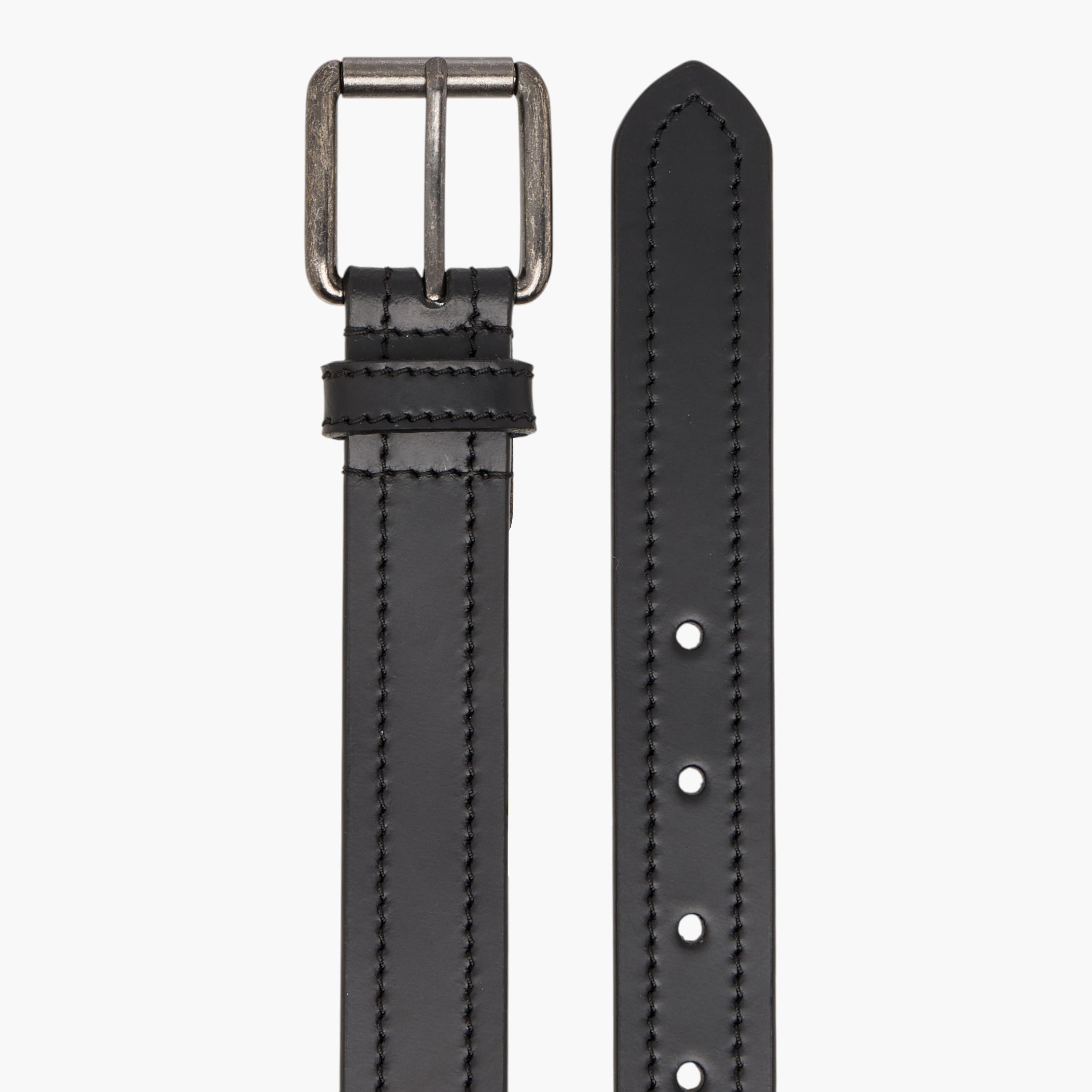 حزام جلد بارز الملمس بإبزيم إغلاق بدبوس-men-beltsandwallets-belts-image-3